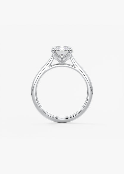 Radiant Solitaire Cathedral Lab Grown Diamond Engagement Ring