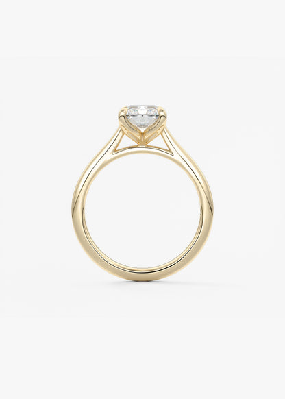 Radiant Solitaire Cathedral Lab Grown Diamond Engagement Ring