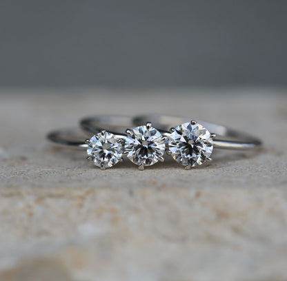 Round Solitaire Lab Grown Diamond Engagement Ring