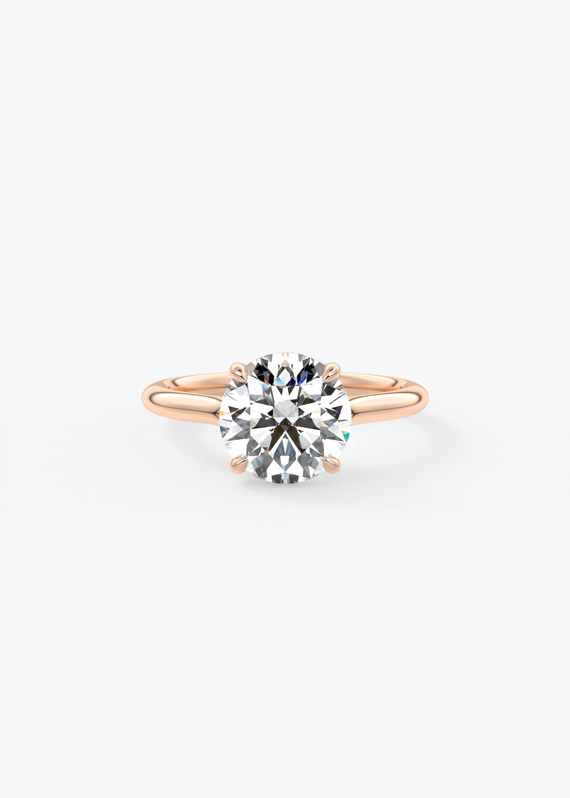 Round Split Shank Lab Grown Diamond Engagement Ring