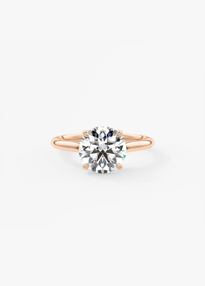 Round Split Shank Lab Grown Diamond Engagement Ring