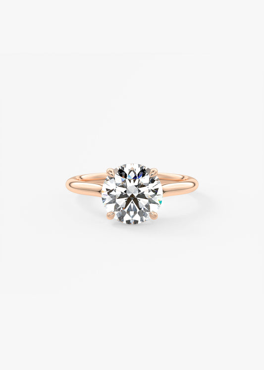 Round Split Shank Lab Grown Diamond Engagement Ring