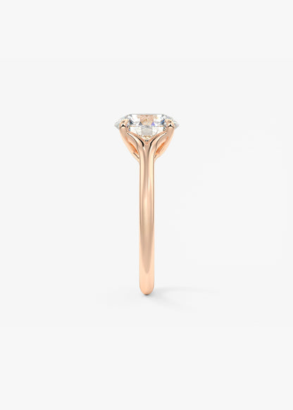 Round Split Shank Lab Grown Diamond Engagement Ring