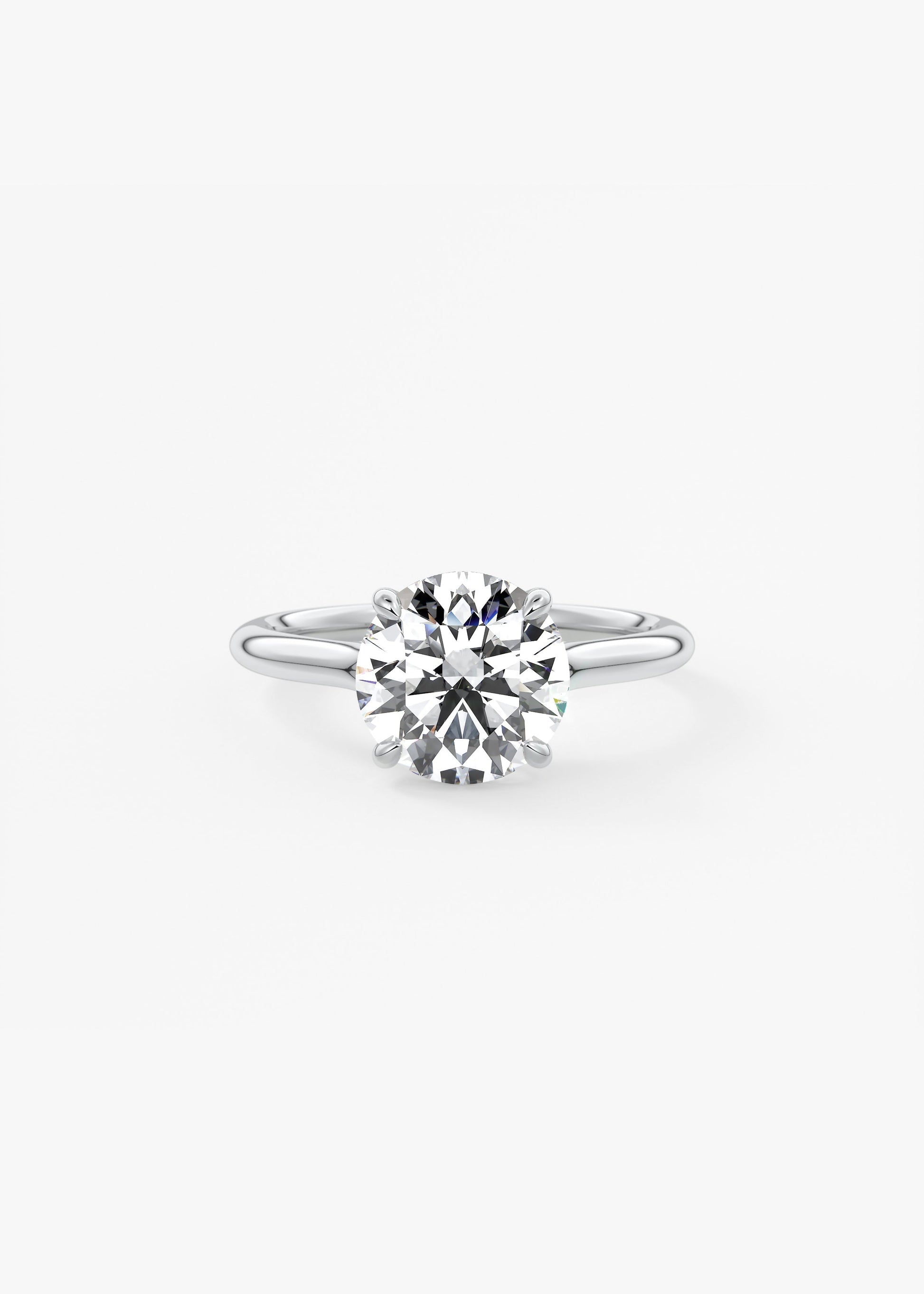 Round Split Shank Lab Grown Diamond Engagement Ring