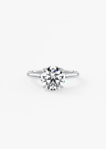 Round Split Shank Lab Grown Diamond Engagement Ring