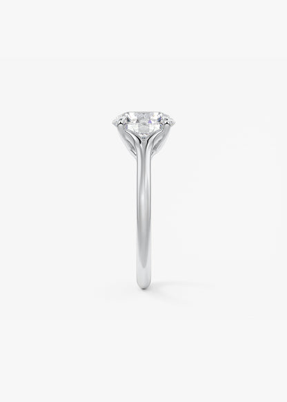 Round Split Shank Lab Grown Diamond Engagement Ring