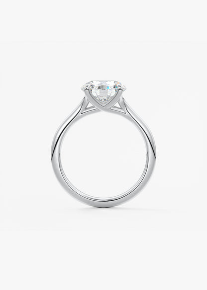 Round Split Shank Lab Grown Diamond Engagement Ring