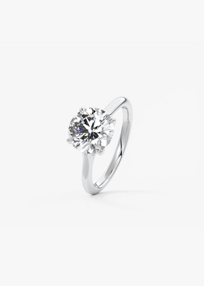 Round Split Shank Lab Grown Diamond Engagement Ring