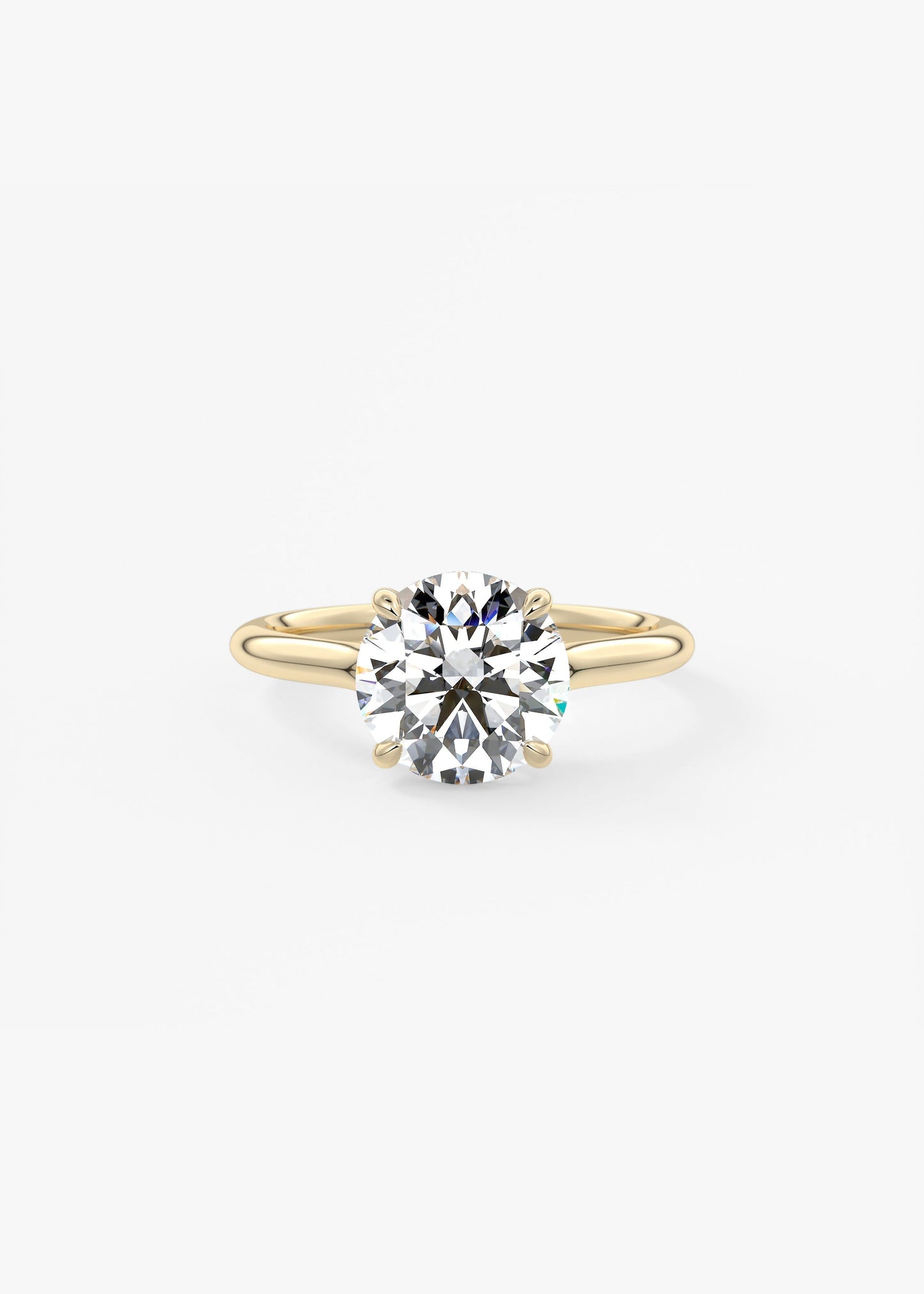 Round Split Shank Lab Grown Diamond Engagement Ring