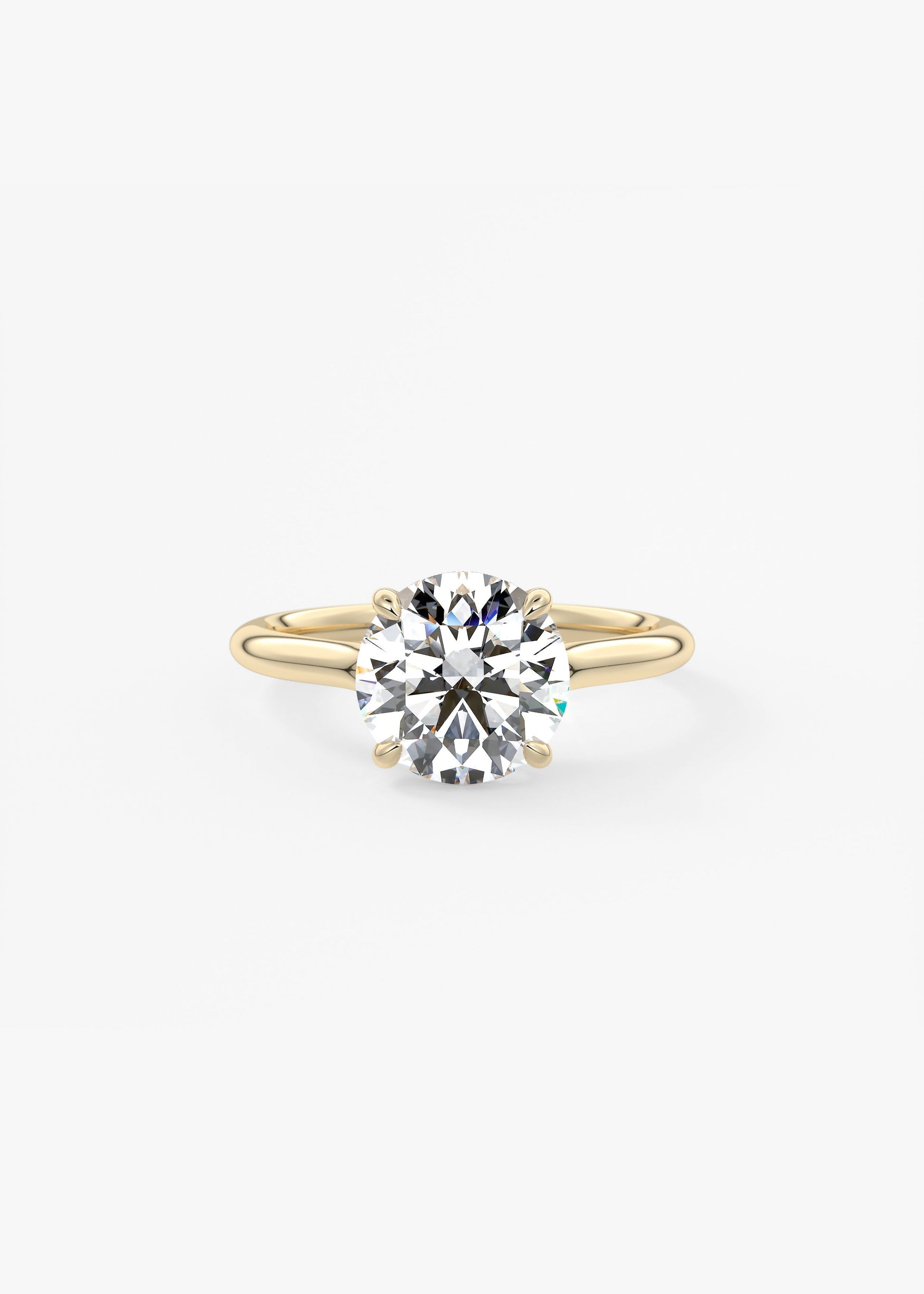 Round Split Shank Lab Grown Diamond Engagement Ring