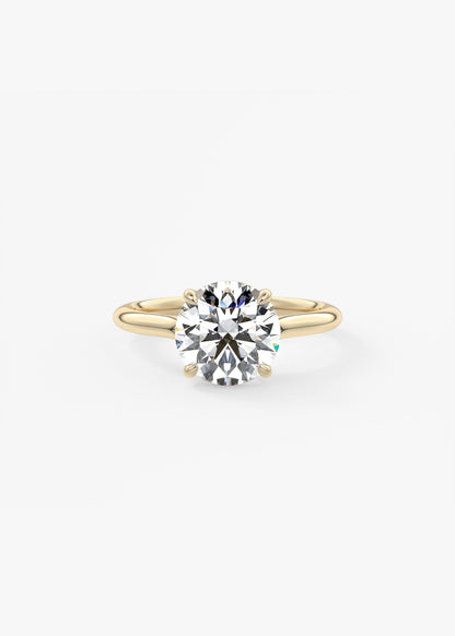 Round Split Shank Lab Grown Diamond Engagement Ring