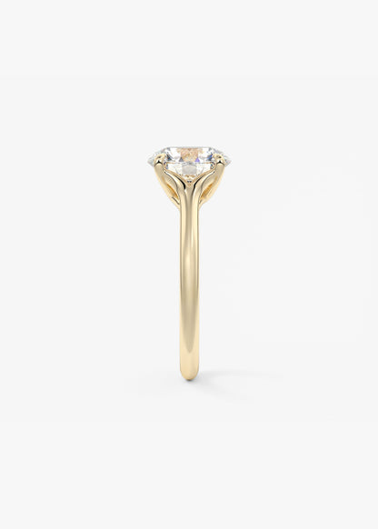 Round Split Shank Lab Grown Diamond Engagement Ring
