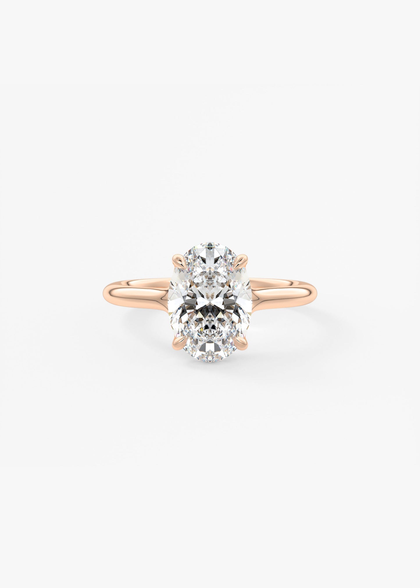Oval Split Shank Lab Grown Diamond Engagement Ring
