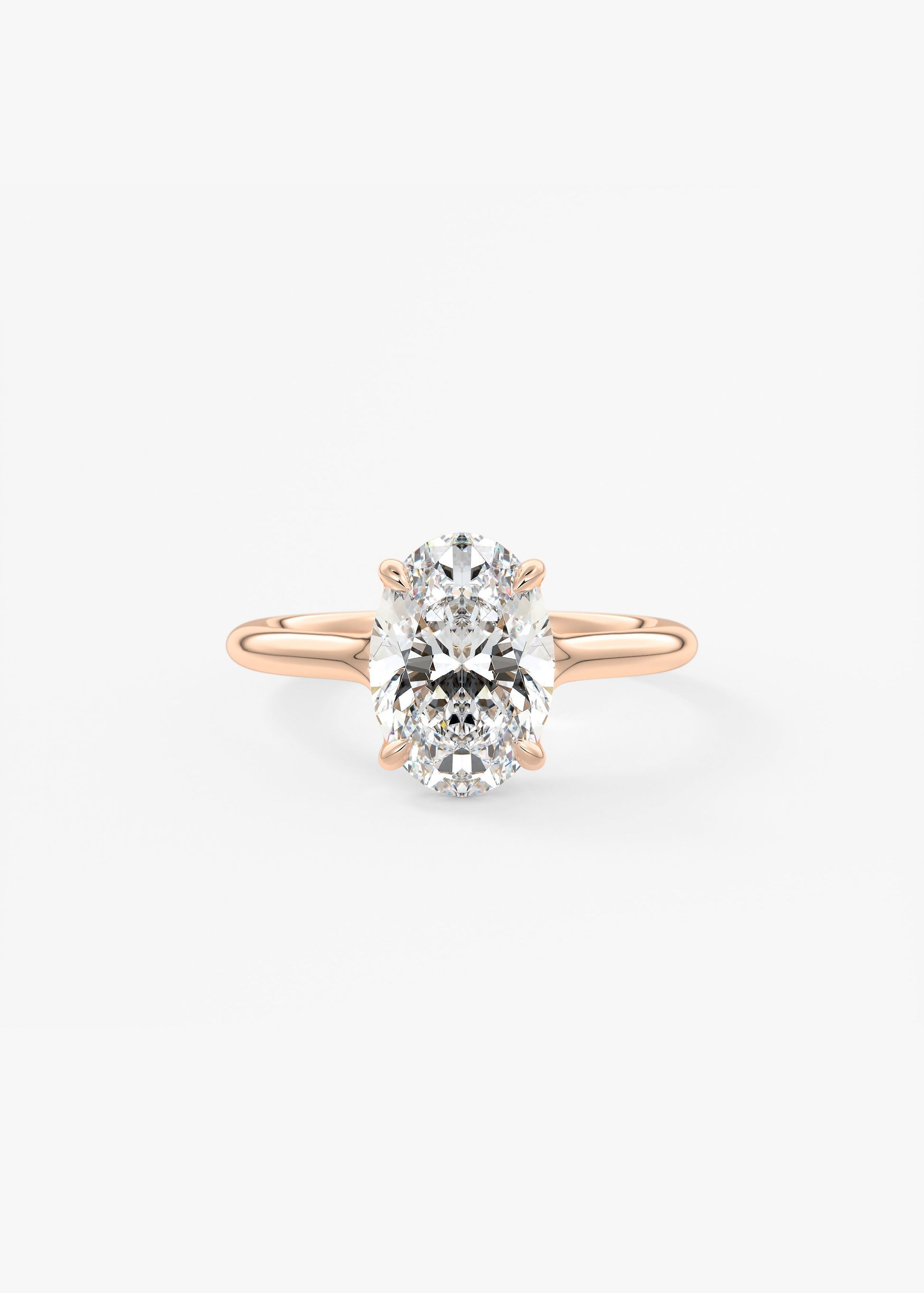 Oval Split Shank Lab Grown Diamond Engagement Ring