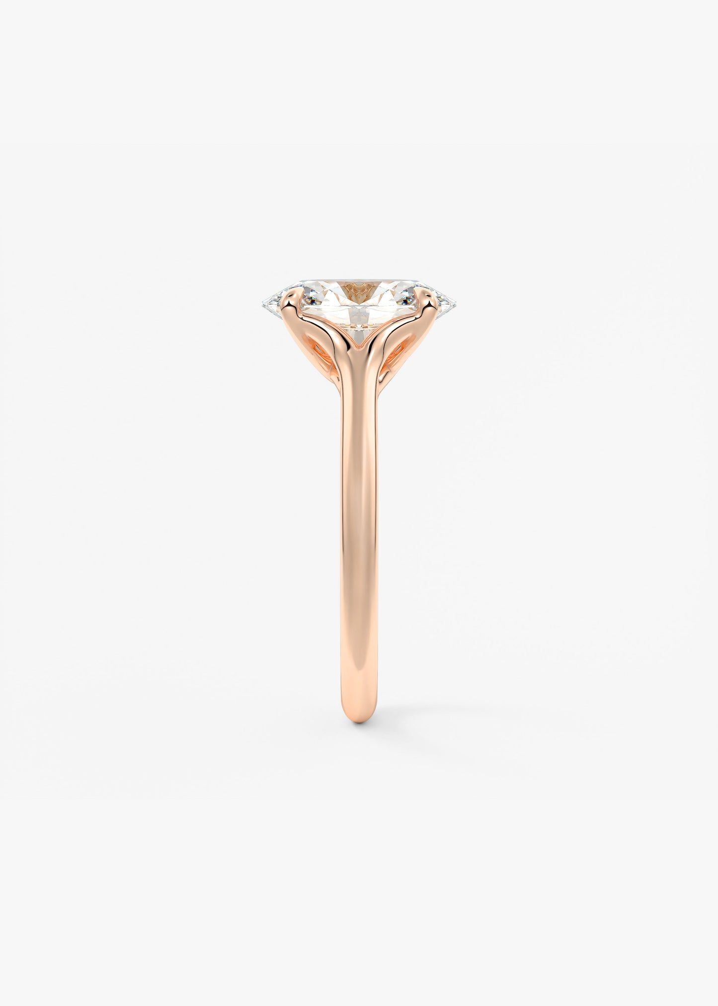 Oval Split Shank Lab Grown Diamond Engagement Ring