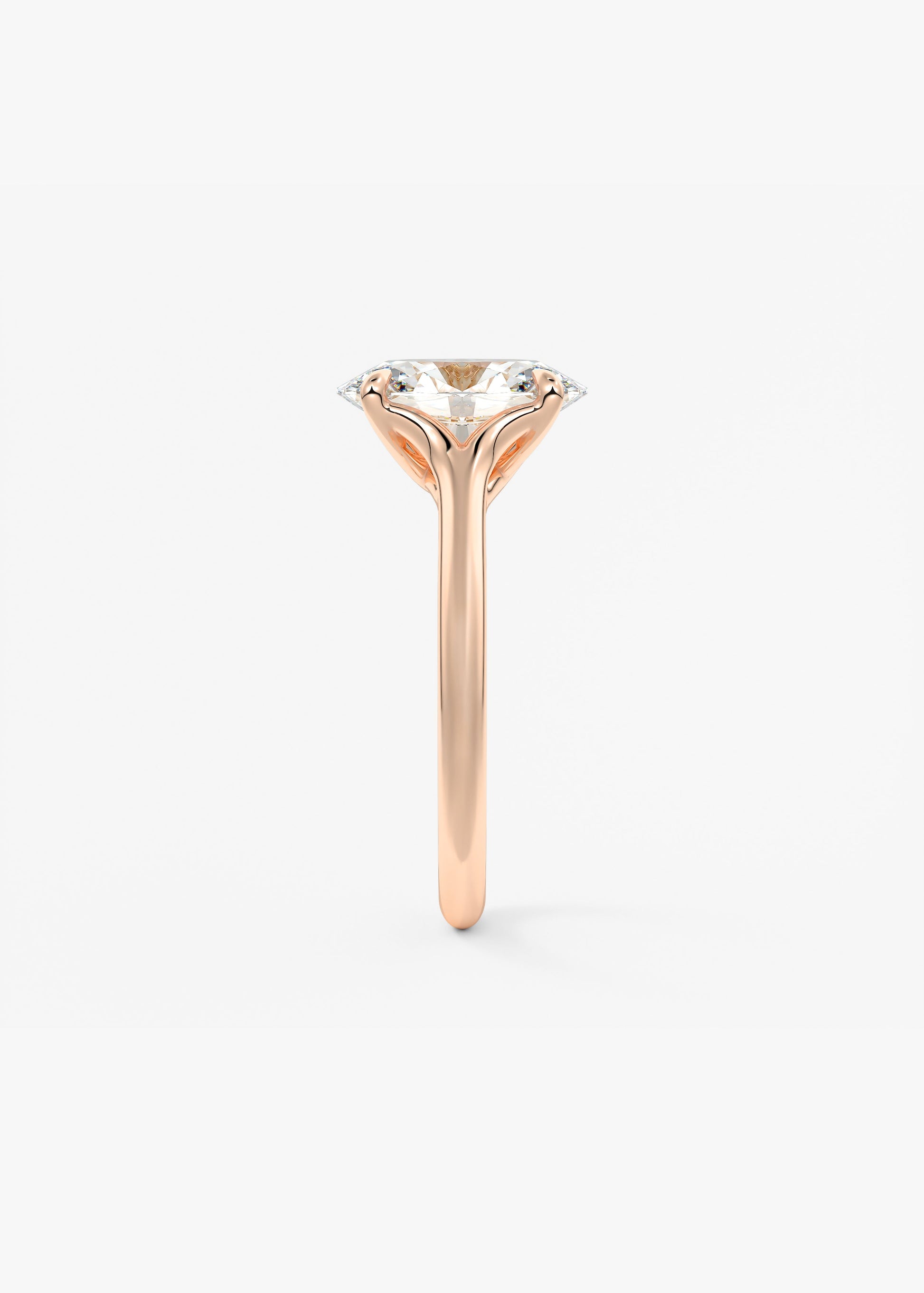 Oval Split Shank Lab Grown Diamond Engagement Ring
