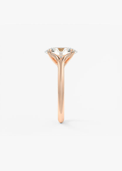 Oval Split Shank Lab Grown Diamond Engagement Ring