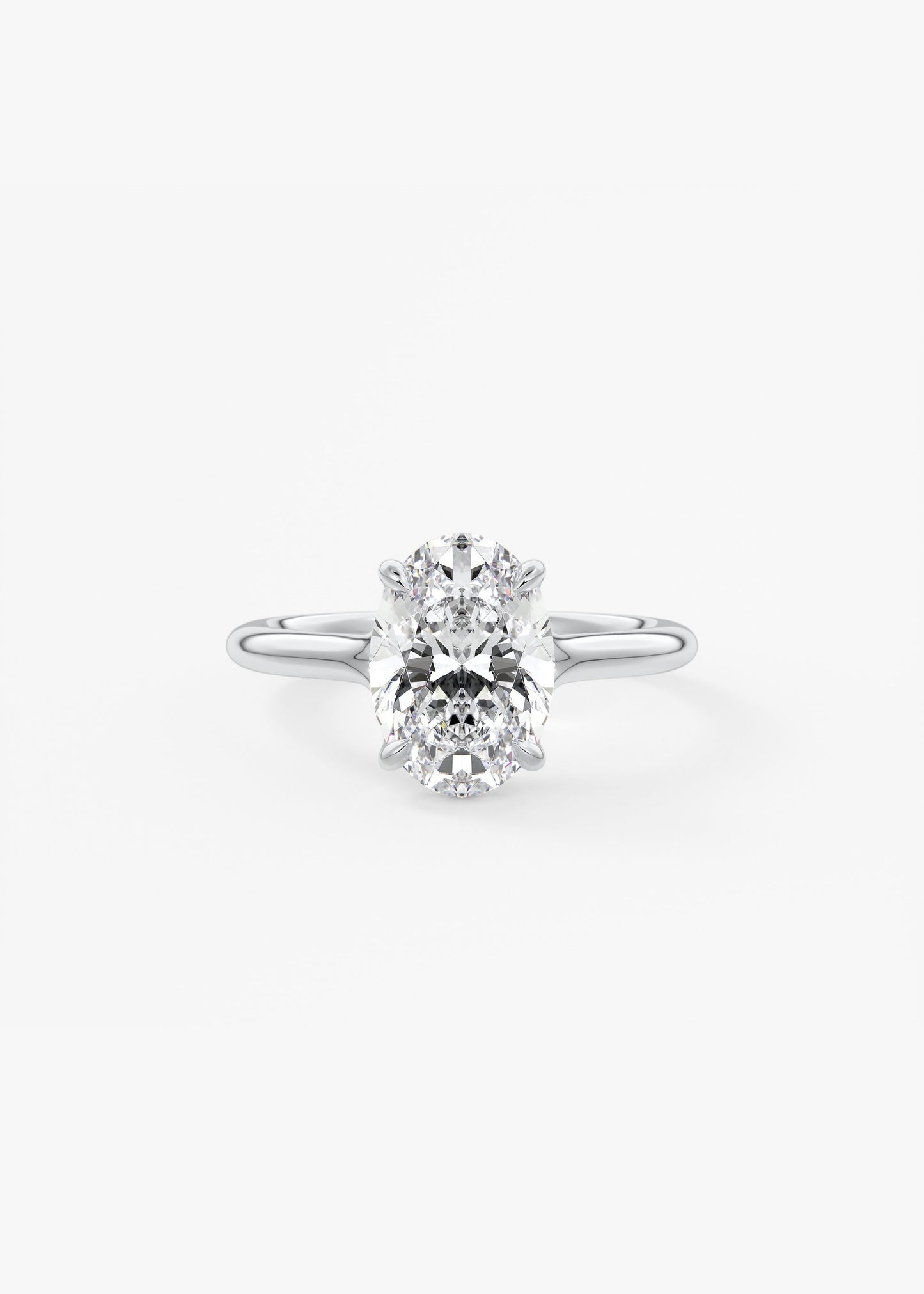 Oval Split Shank Lab Grown Diamond Engagement Ring
