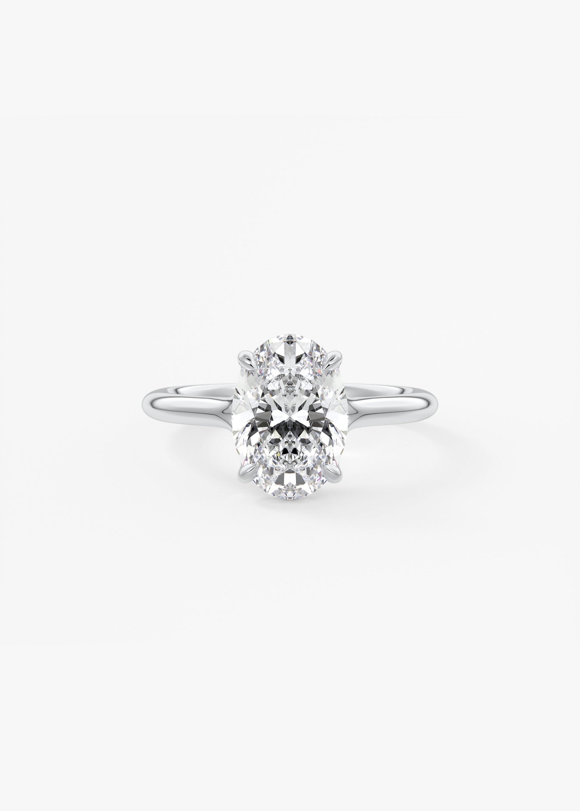 Oval Split Shank Lab Grown Diamond Engagement Ring