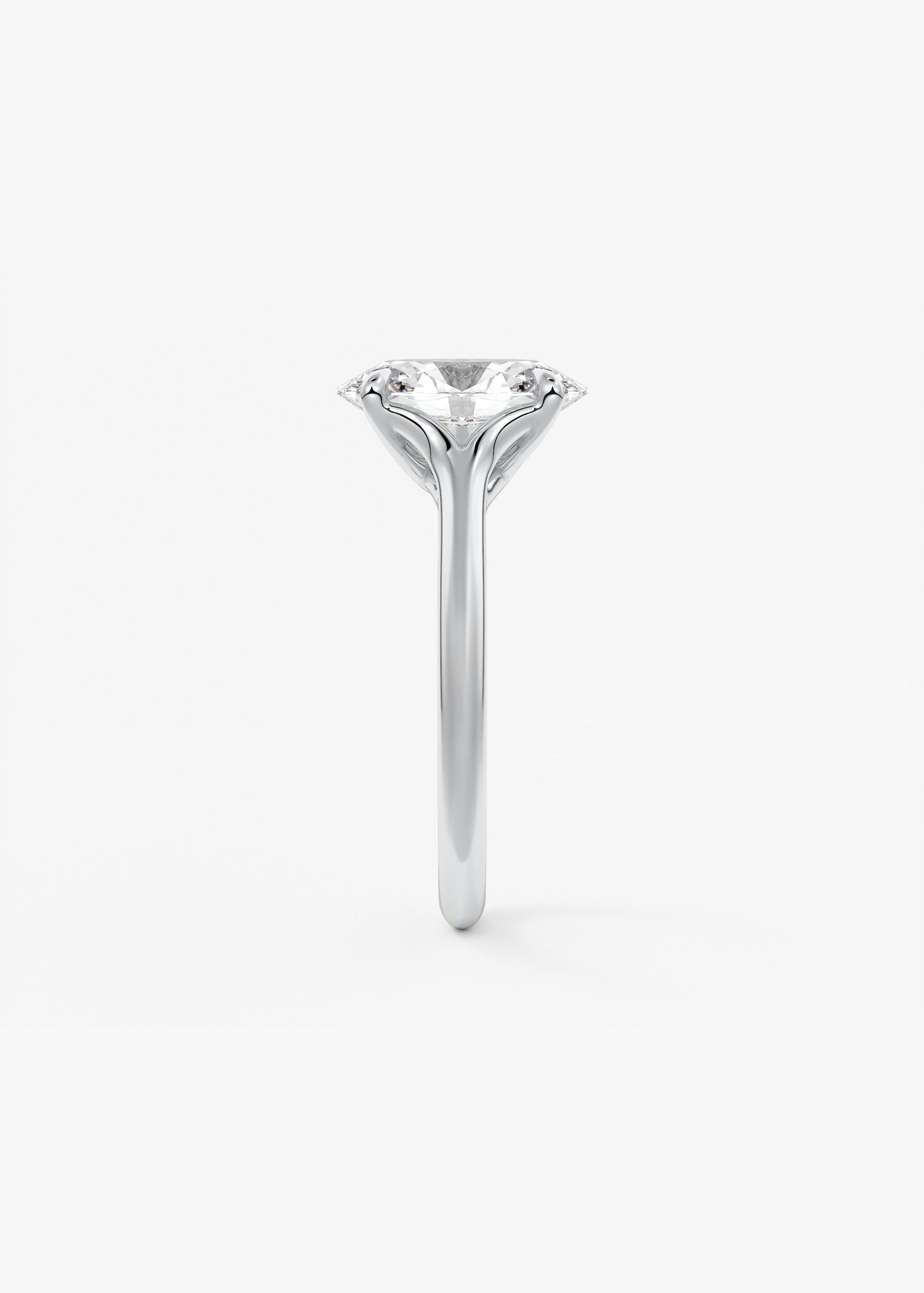 Oval Split Shank Lab Grown Diamond Engagement Ring