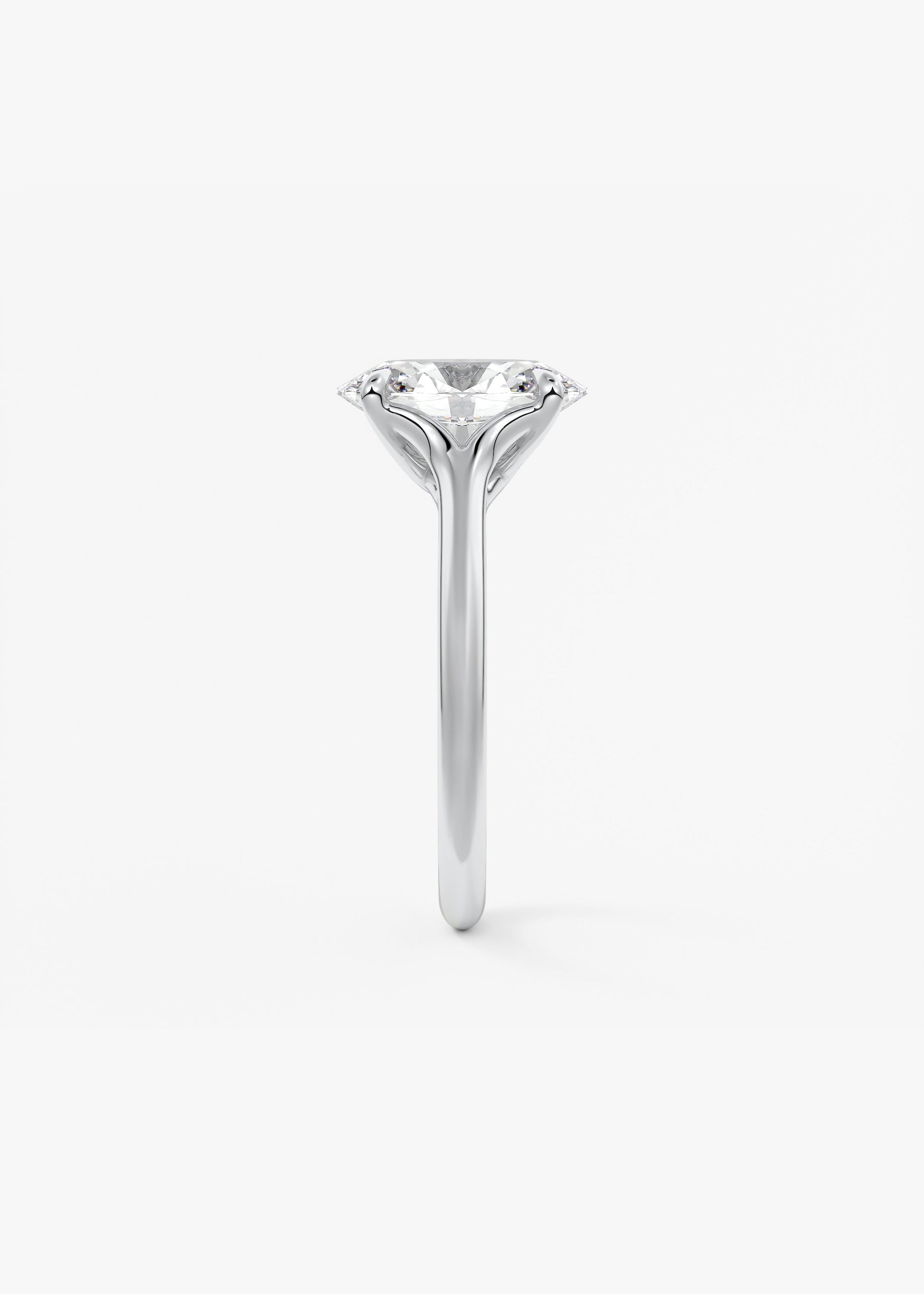Oval Split Shank Lab Grown Diamond Engagement Ring