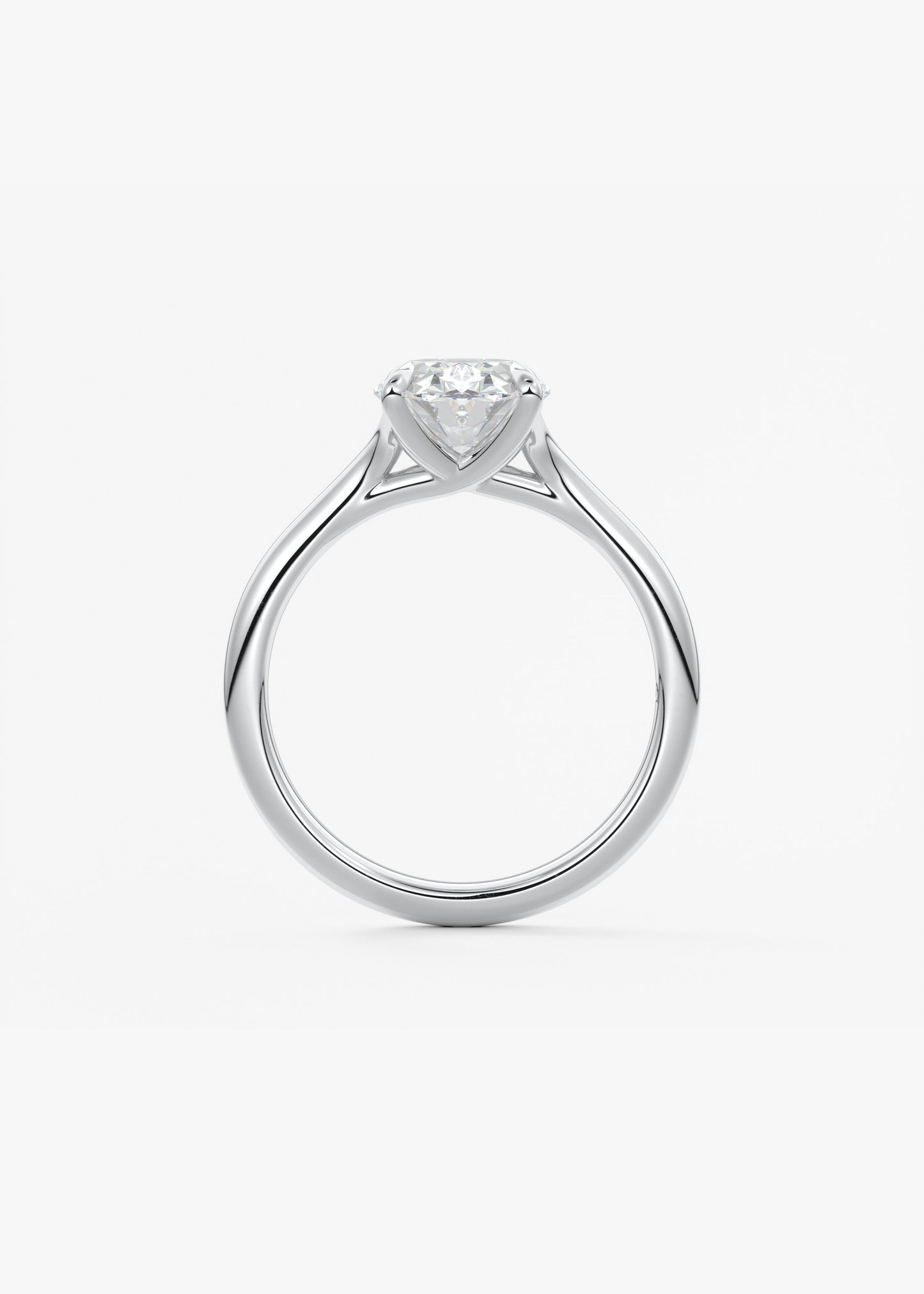 Oval Split Shank Lab Grown Diamond Engagement Ring