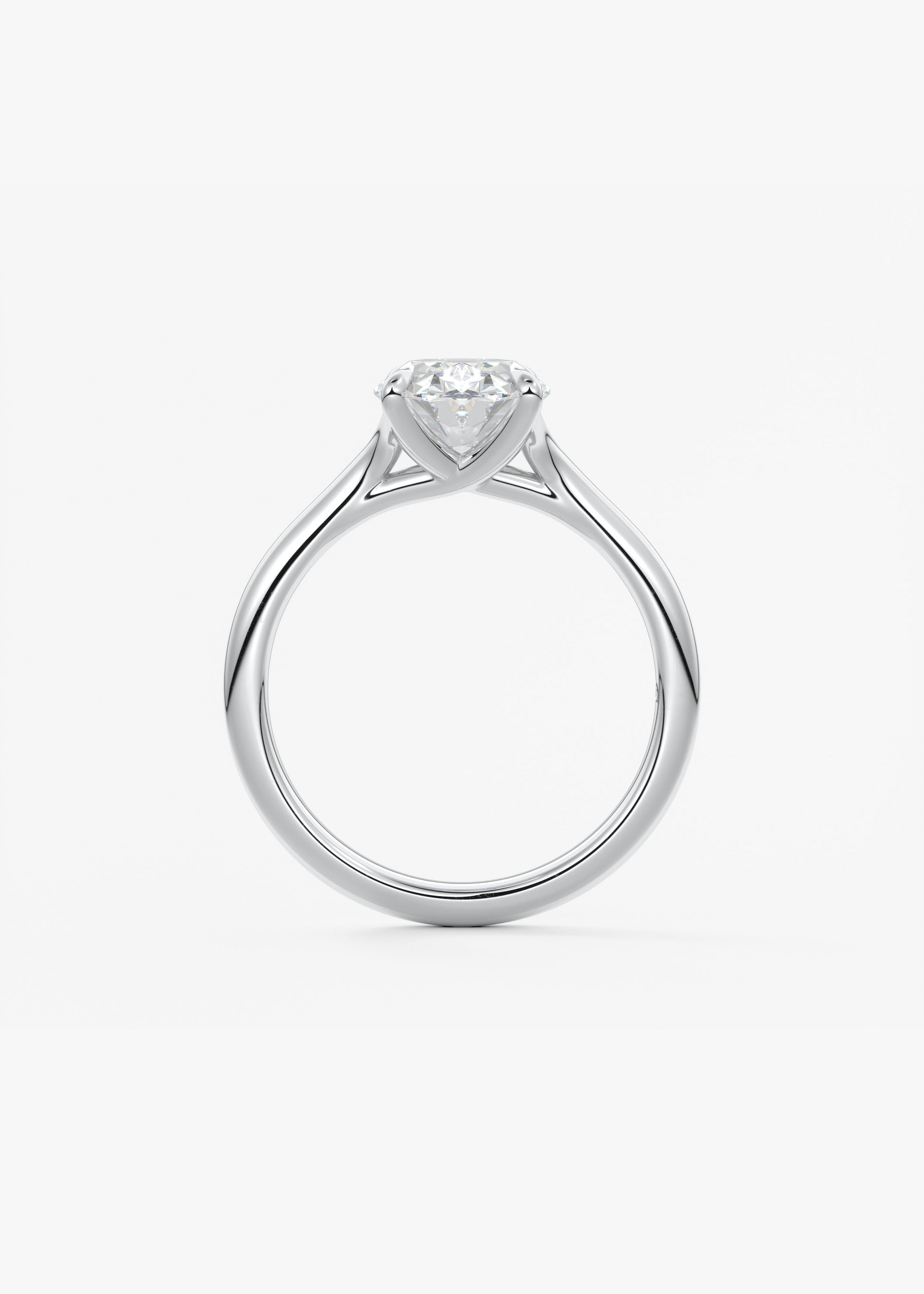 Oval Split Shank Lab Grown Diamond Engagement Ring