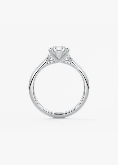 Oval Split Shank Lab Grown Diamond Engagement Ring