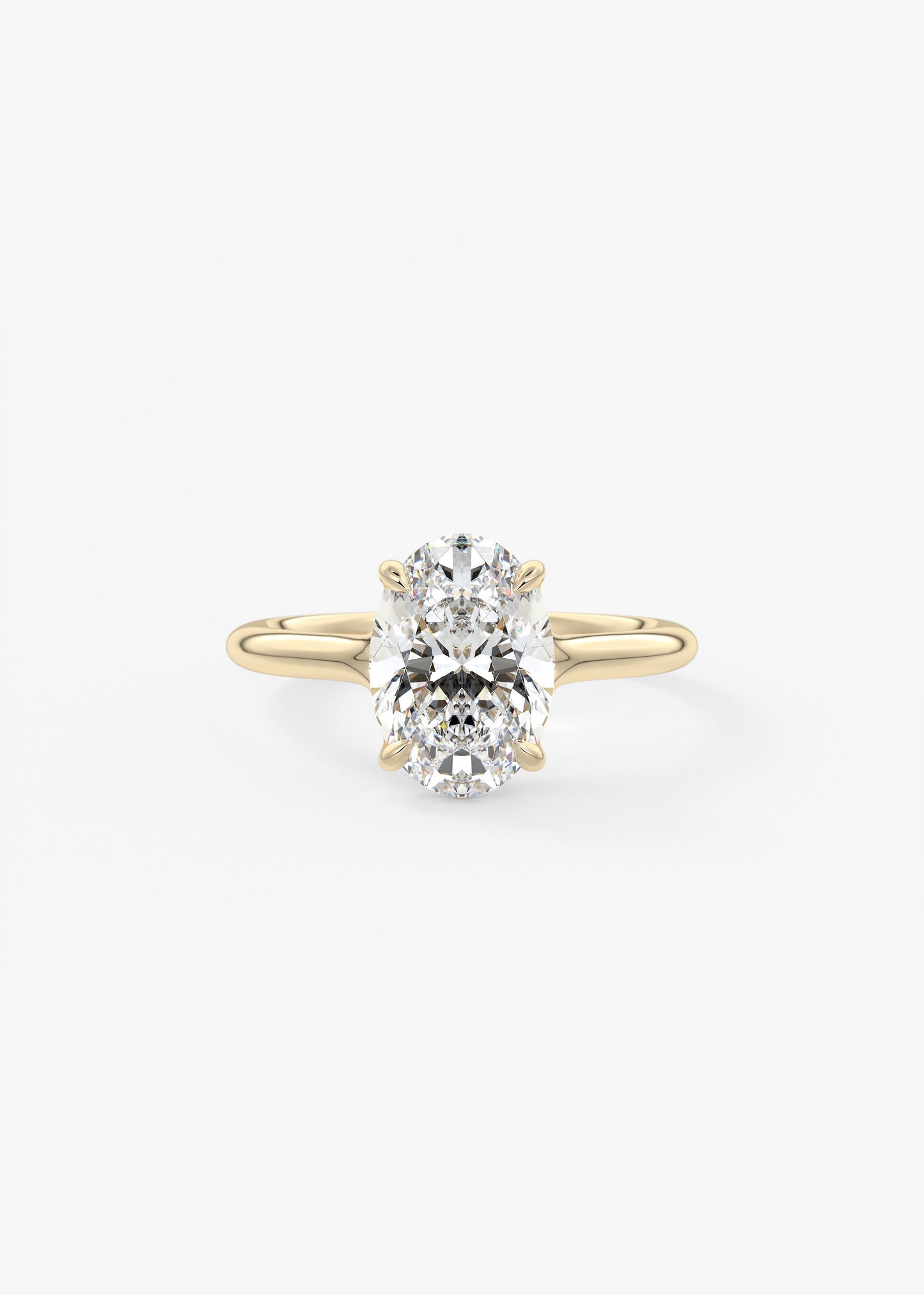 Oval Split Shank Lab Grown Diamond Engagement Ring