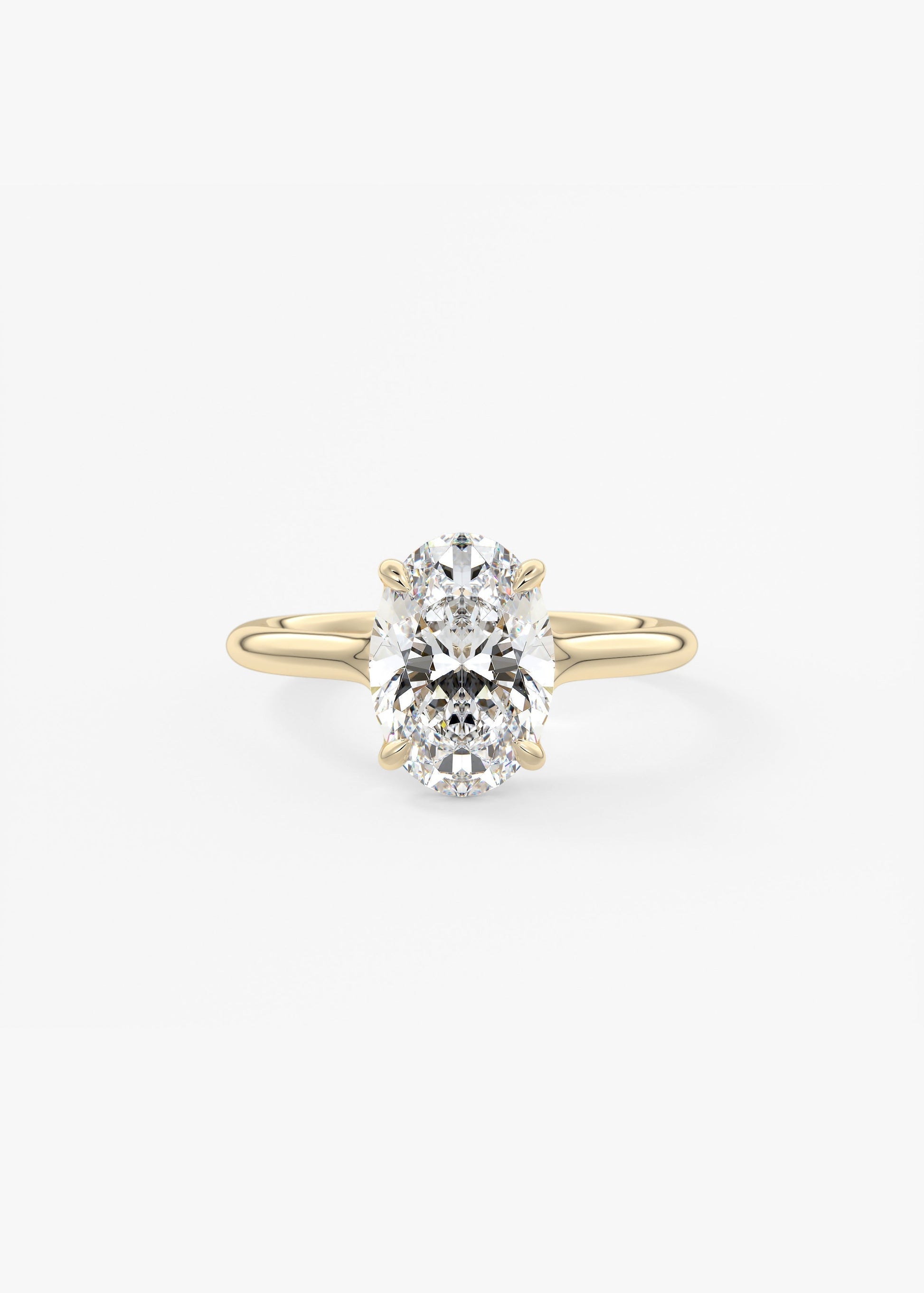 Oval Split Shank Lab Grown Diamond Engagement Ring