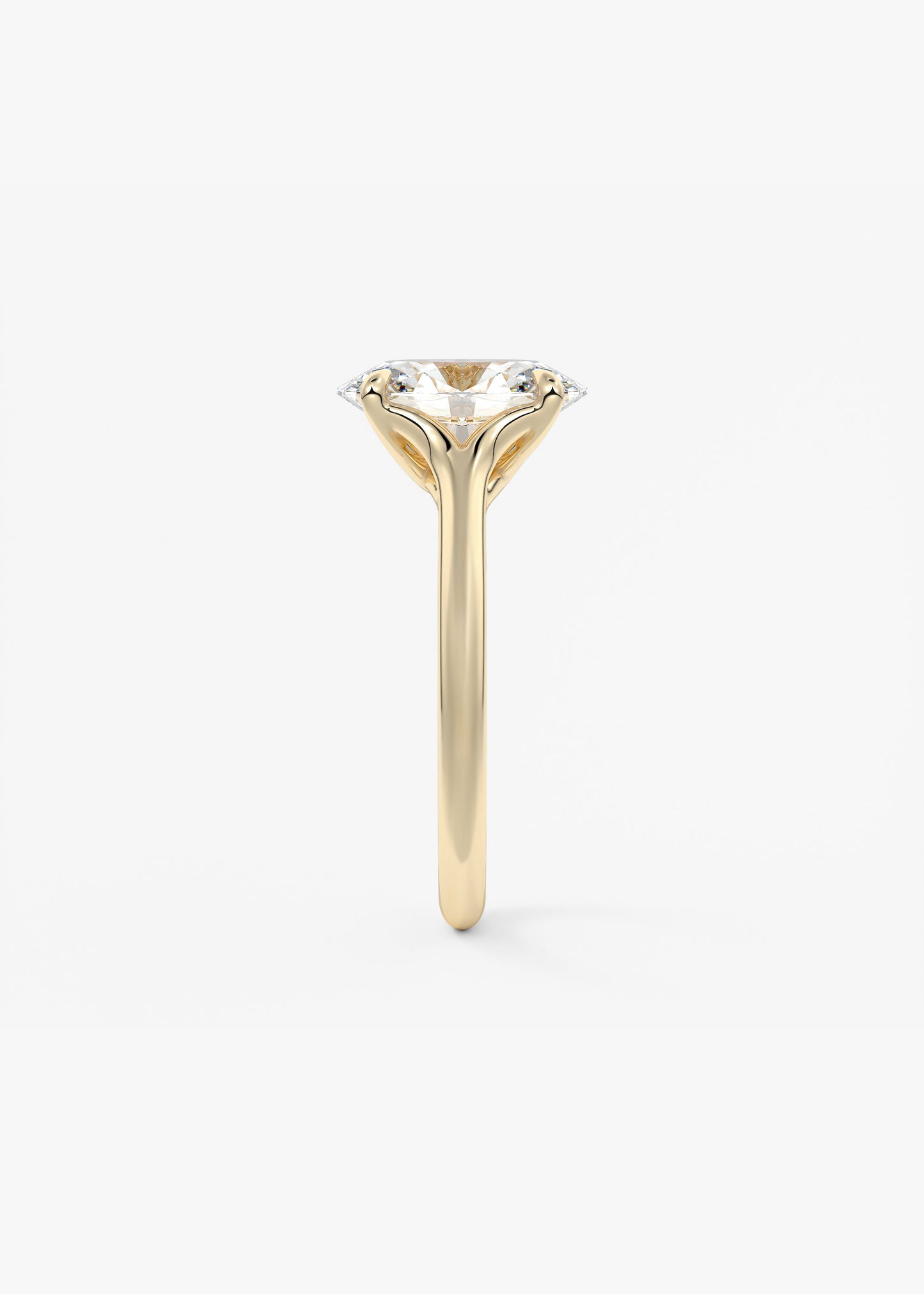 Oval Split Shank Lab Grown Diamond Engagement Ring