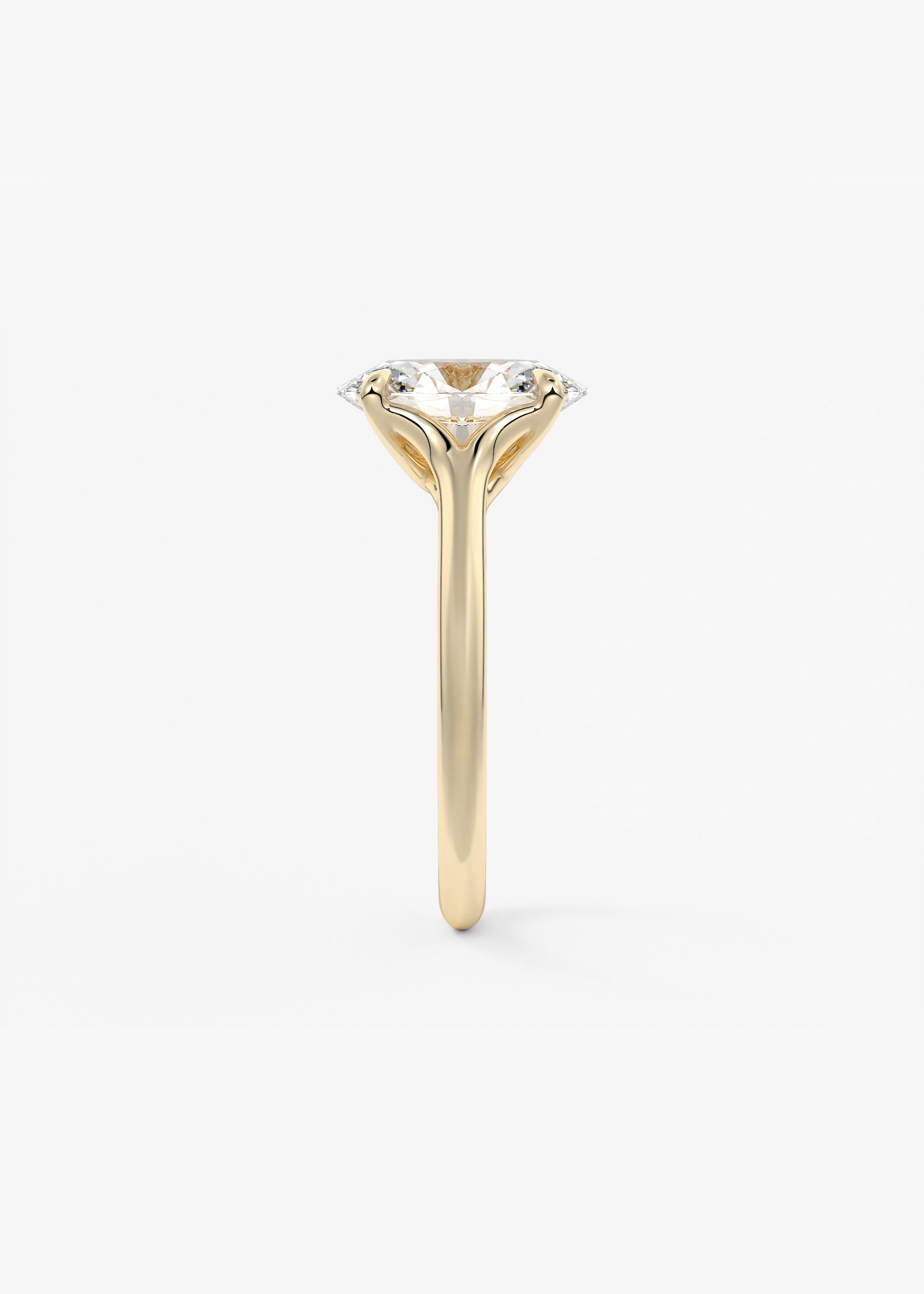 Oval Split Shank Lab Grown Diamond Engagement Ring