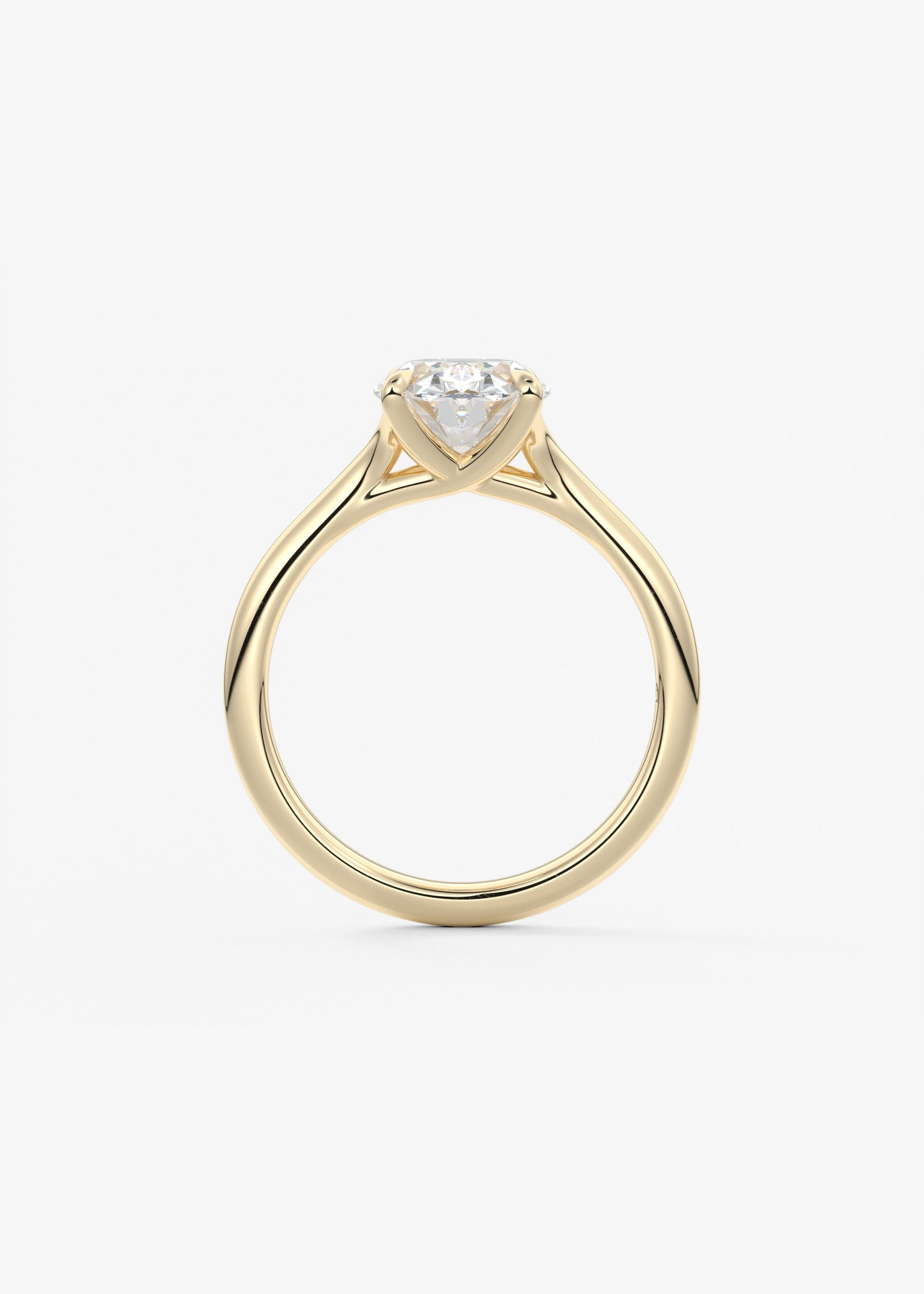 Oval Split Shank Lab Grown Diamond Engagement Ring