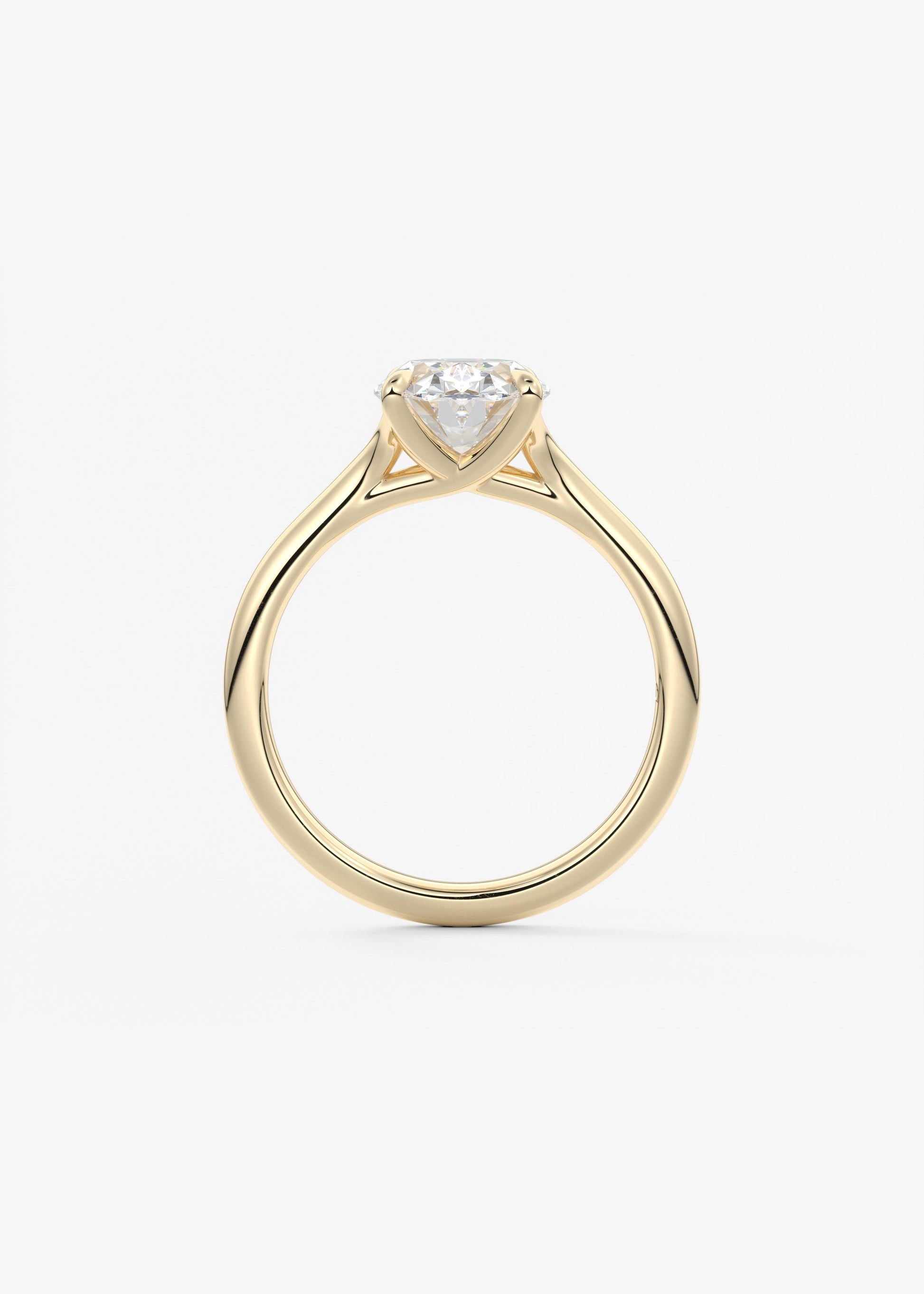 Oval Split Shank Lab Grown Diamond Engagement Ring
