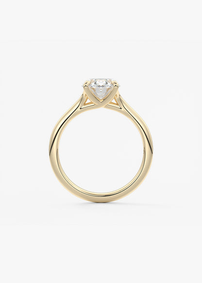 Oval Split Shank Lab Grown Diamond Engagement Ring