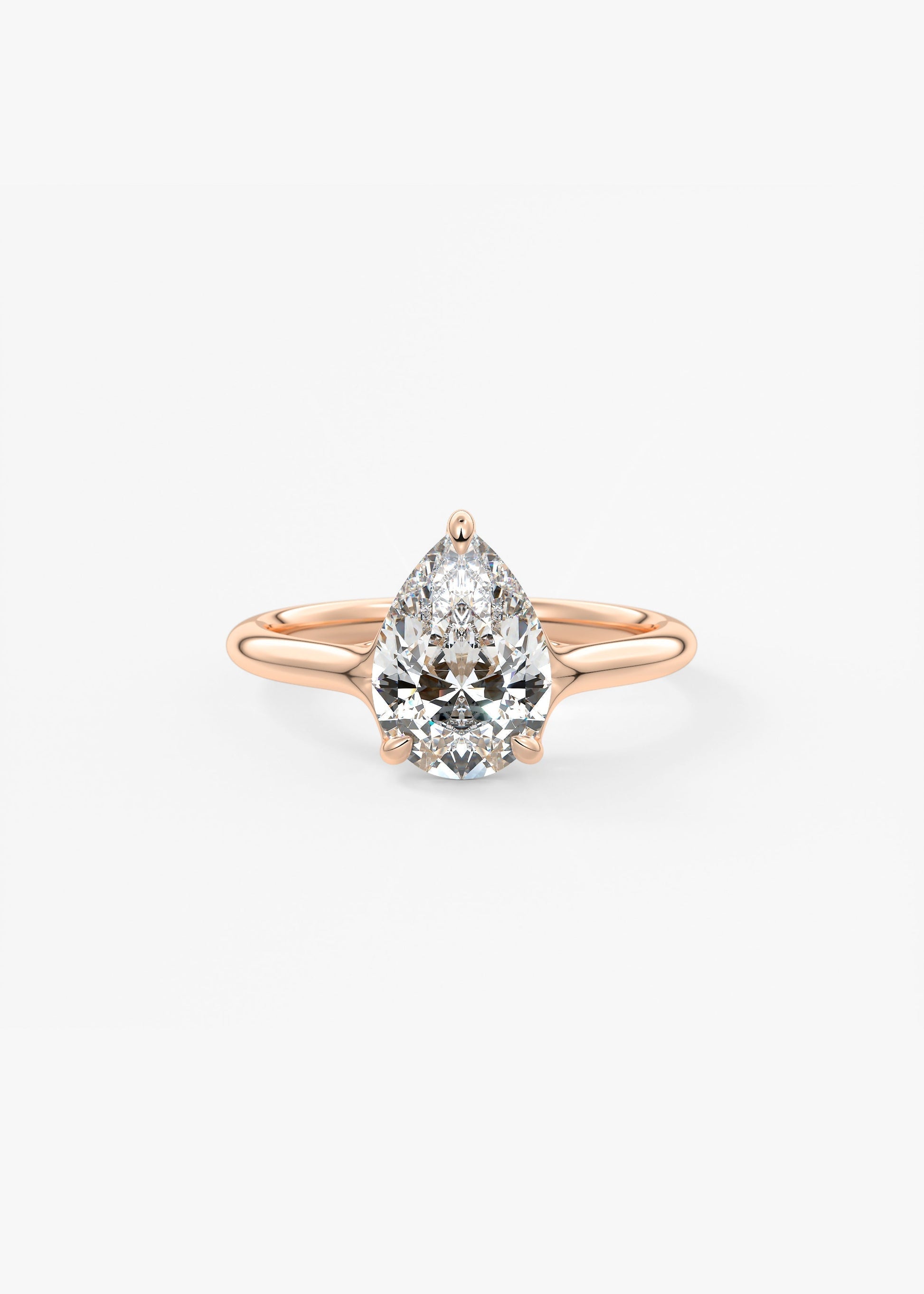 Pear Split Shank Lab Grown Diamond Engagement Ring