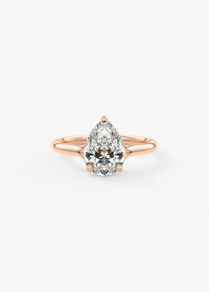 Pear Split Shank Lab Grown Diamond Engagement Ring