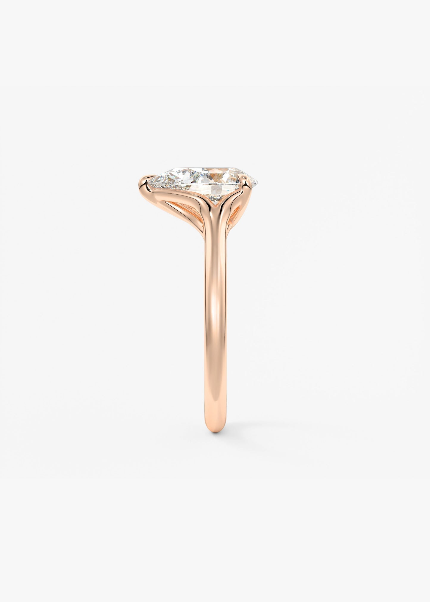 Pear Split Shank Lab Grown Diamond Engagement Ring