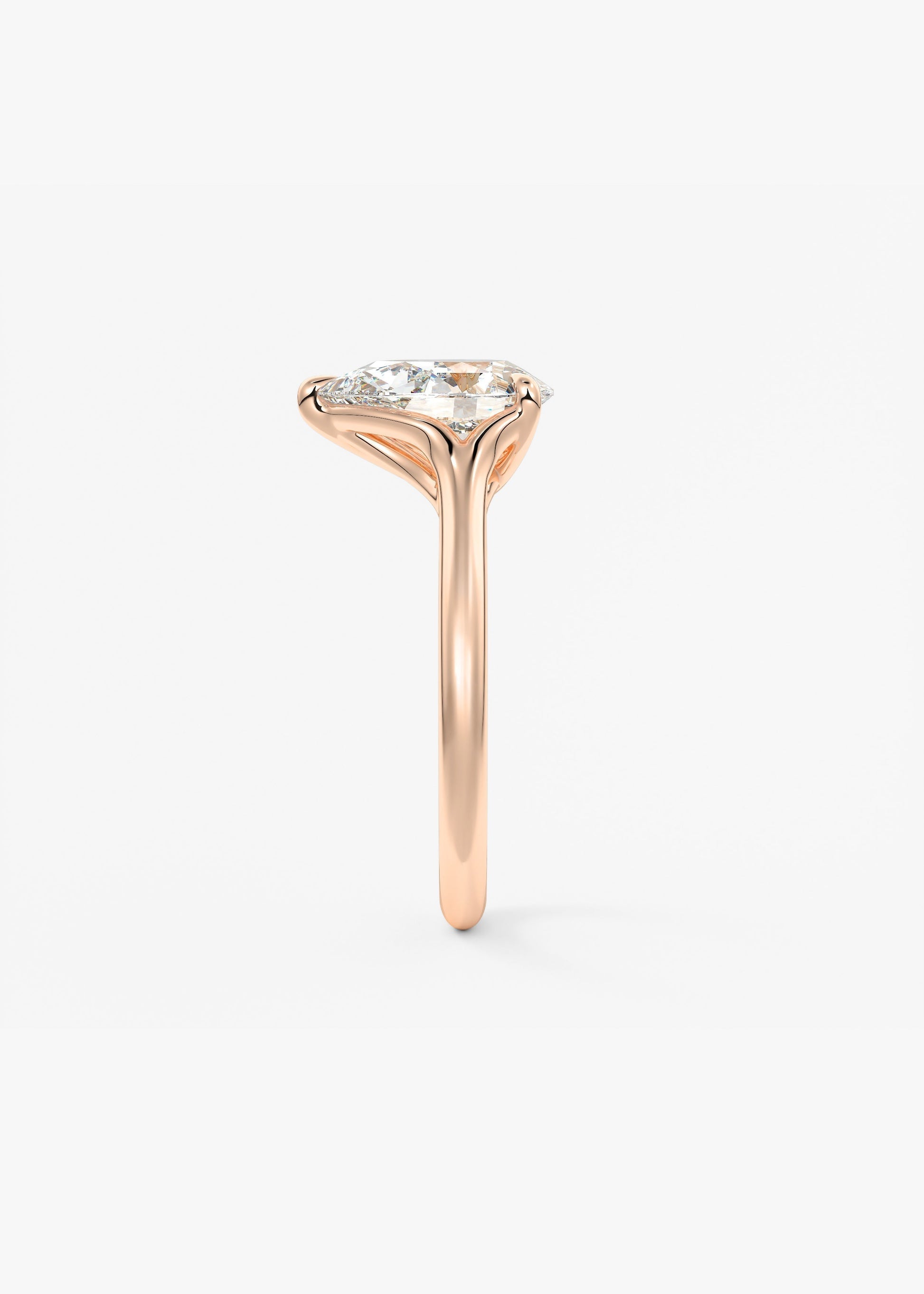 Pear Split Shank Lab Grown Diamond Engagement Ring