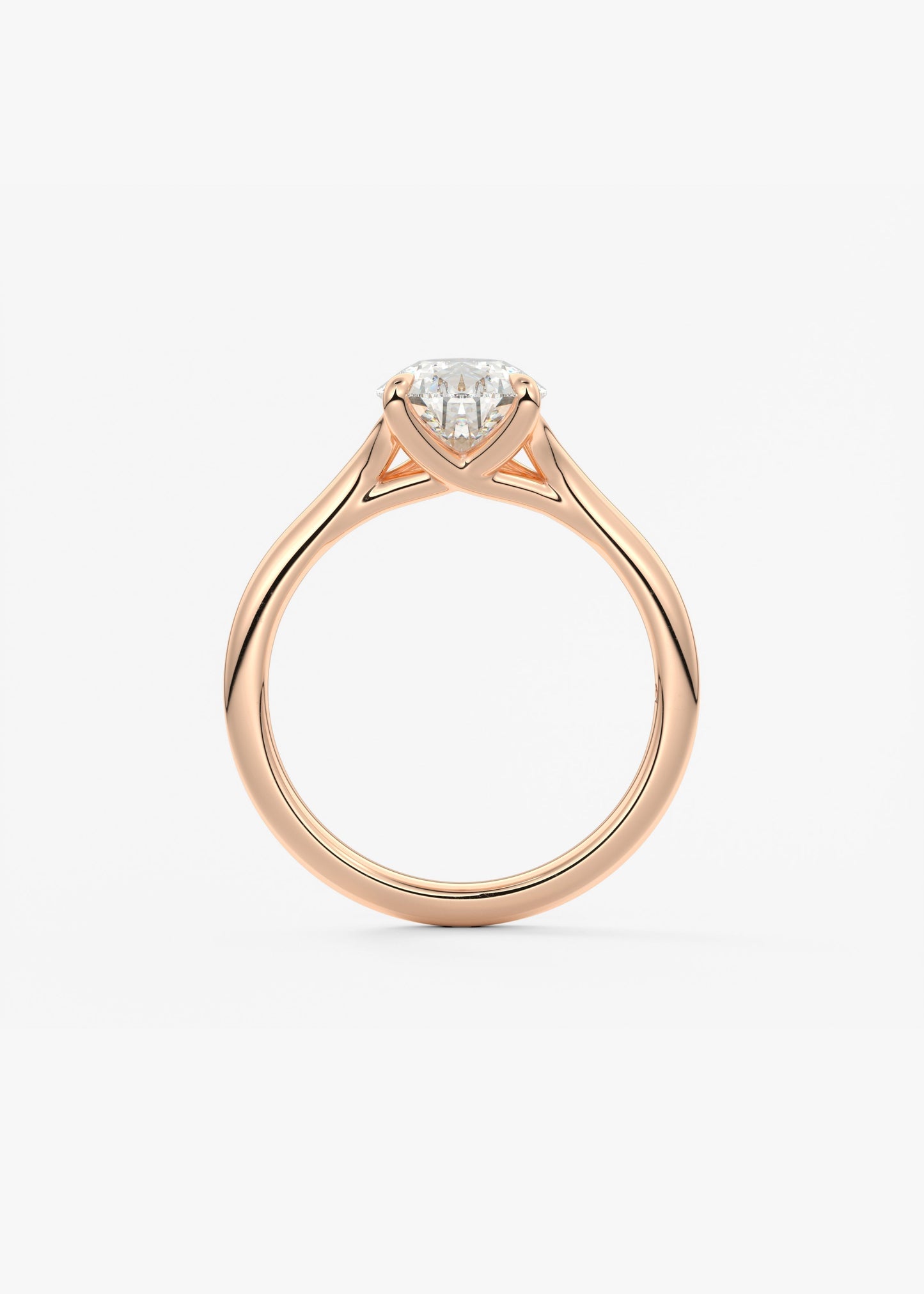 Pear Split Shank Lab Grown Diamond Engagement Ring