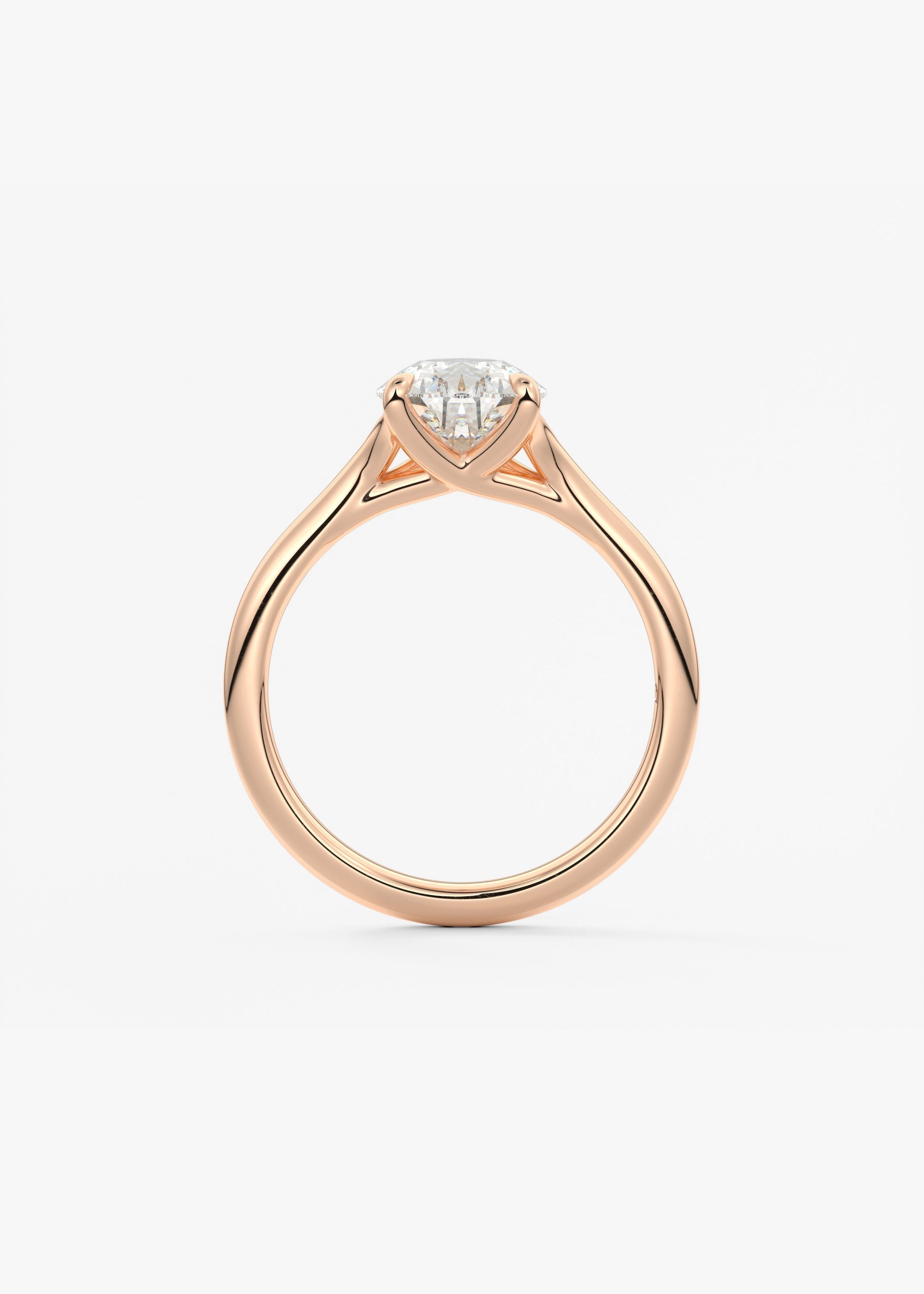 Pear Split Shank Lab Grown Diamond Engagement Ring