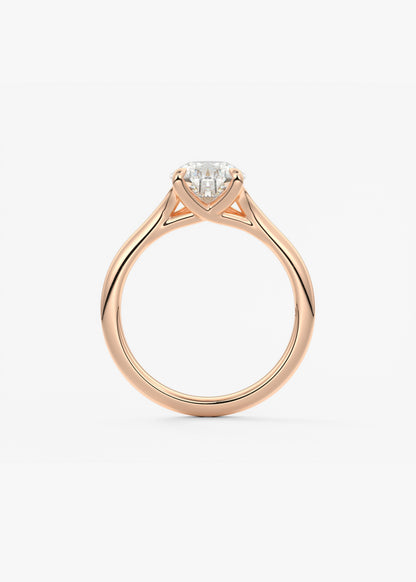 Pear Split Shank Lab Grown Diamond Engagement Ring