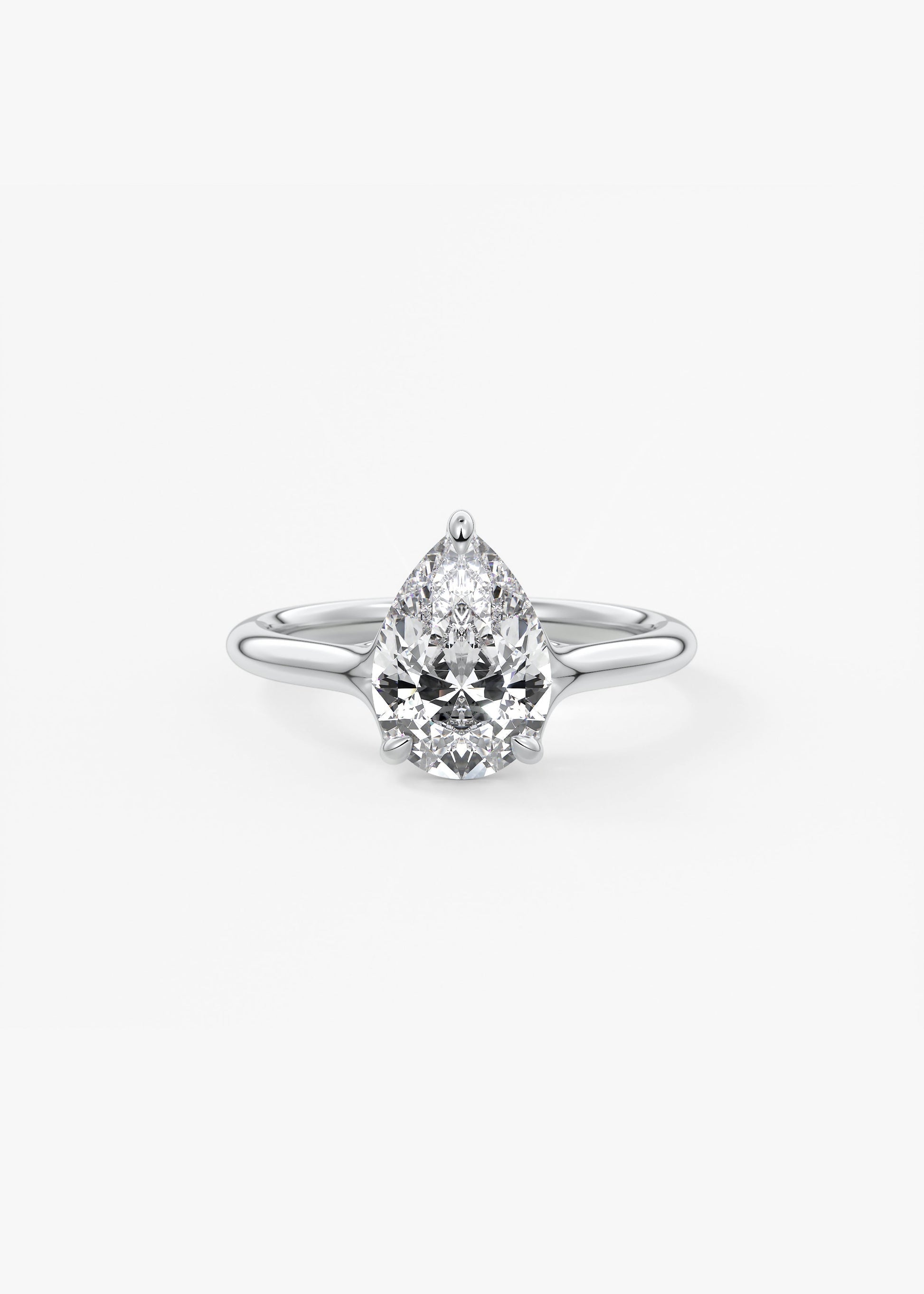 Pear Split Shank Lab Grown Diamond Engagement Ring