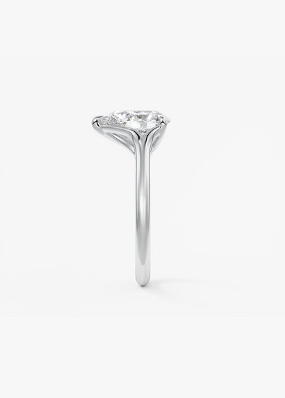 Pear Split Shank Lab Grown Diamond Engagement Ring