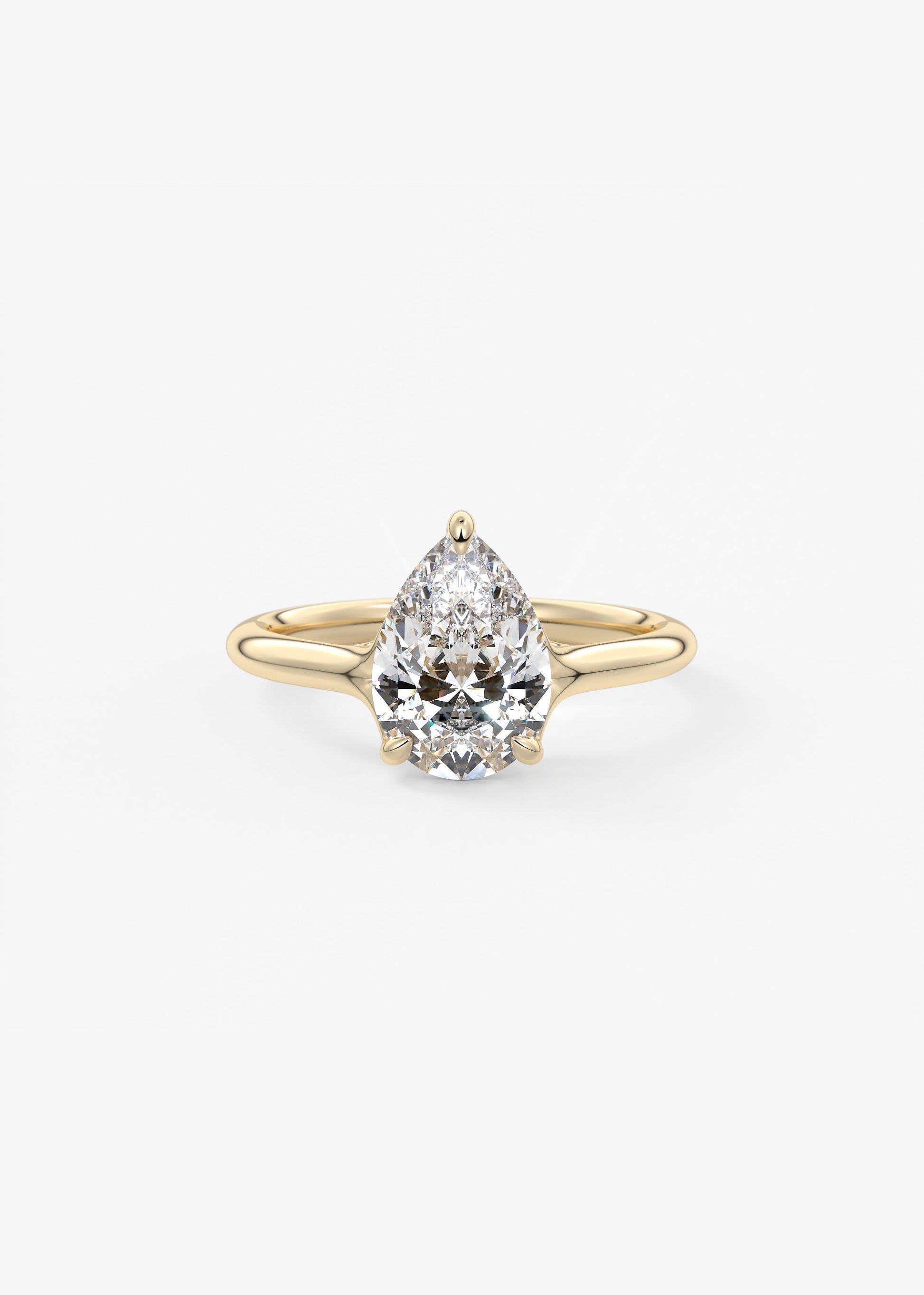 Pear Split Shank Lab Grown Diamond Engagement Ring