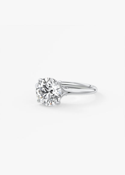 Round Hidden Halo Lab Grown Diamond Engagement Ring