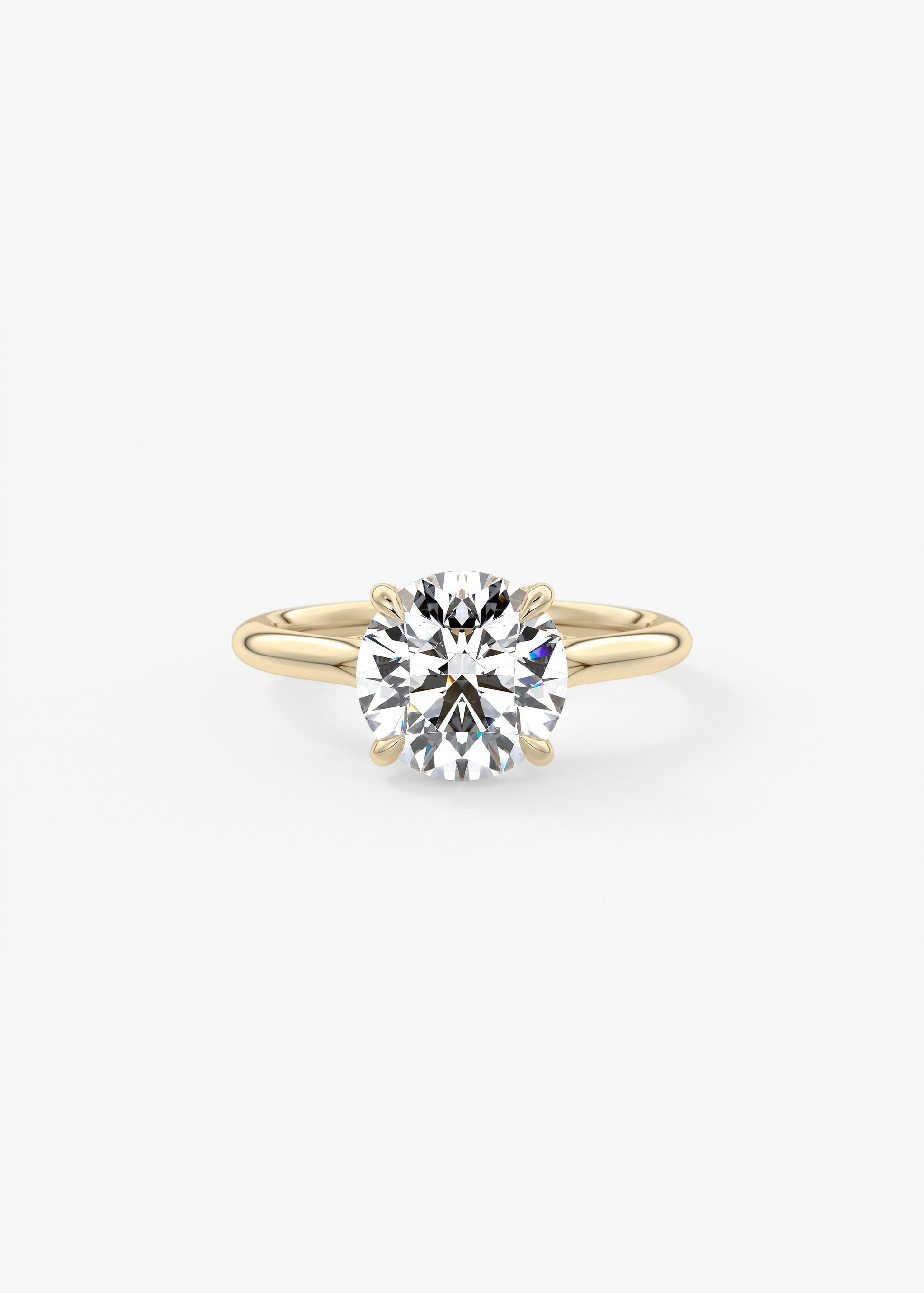 Round Hidden Halo Lab Grown Diamond Engagement Ring