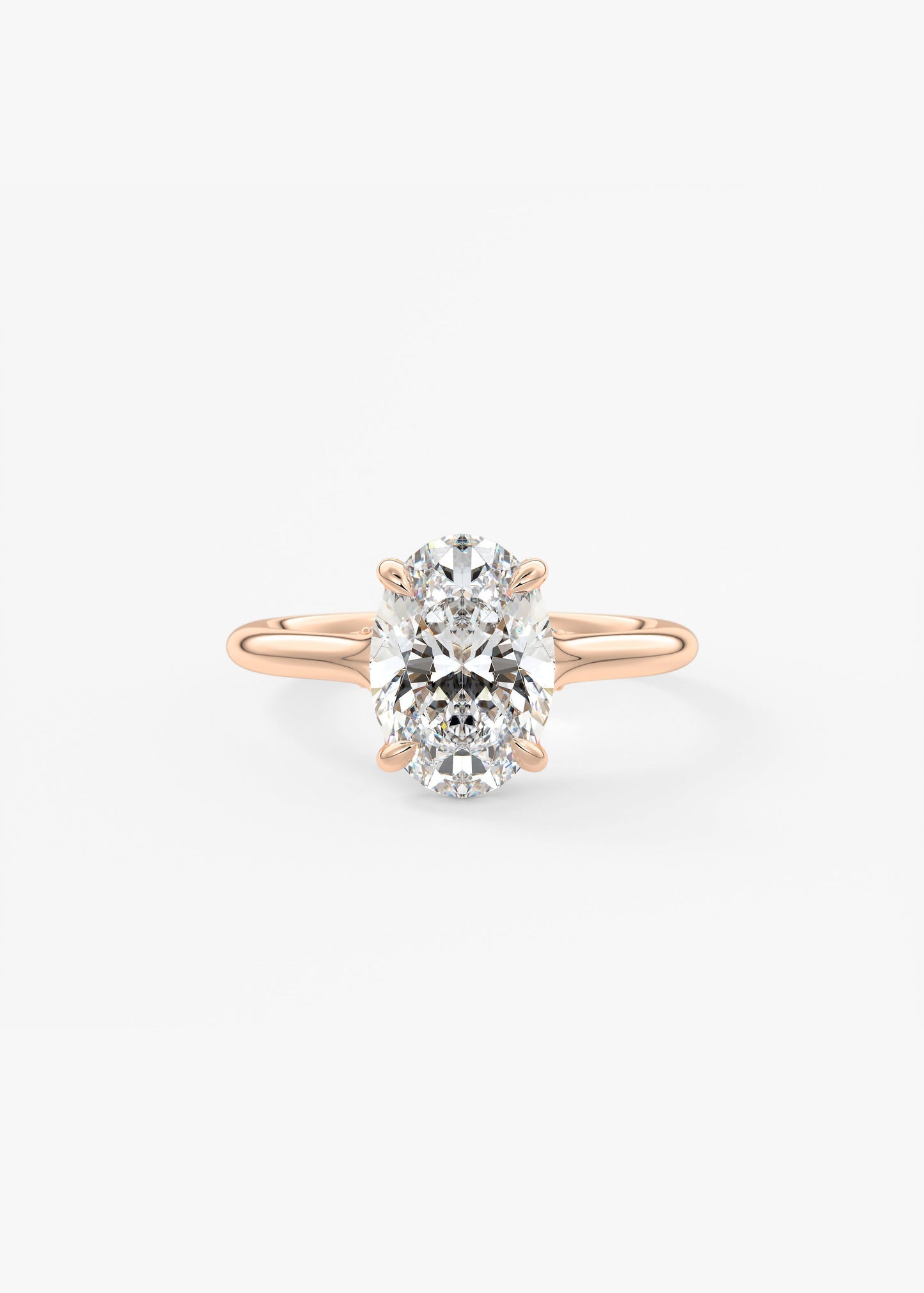 Oval Hidden Halo Lab Grown Diamond Engagement Ring
