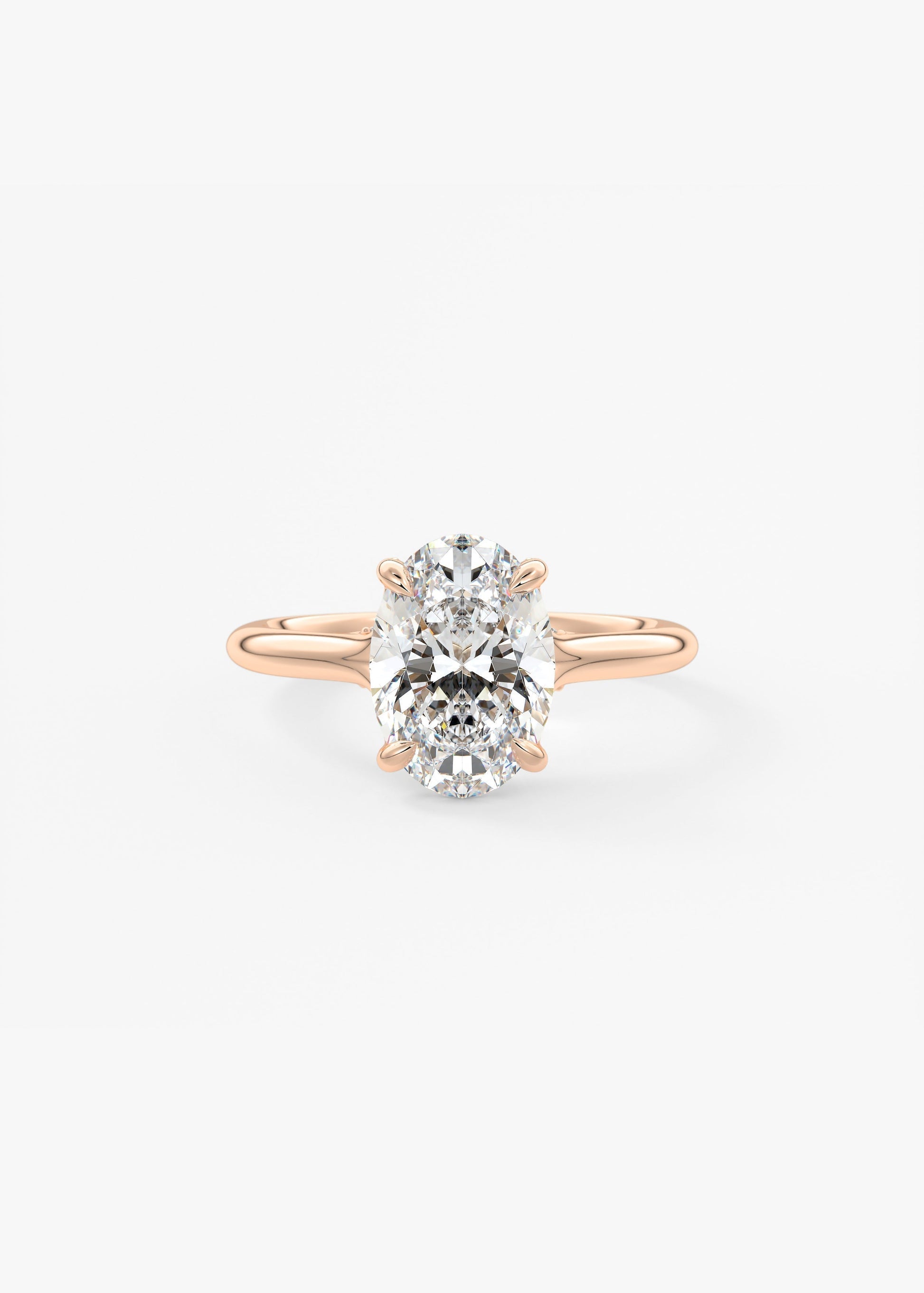 Oval Hidden Halo Lab Grown Diamond Engagement Ring