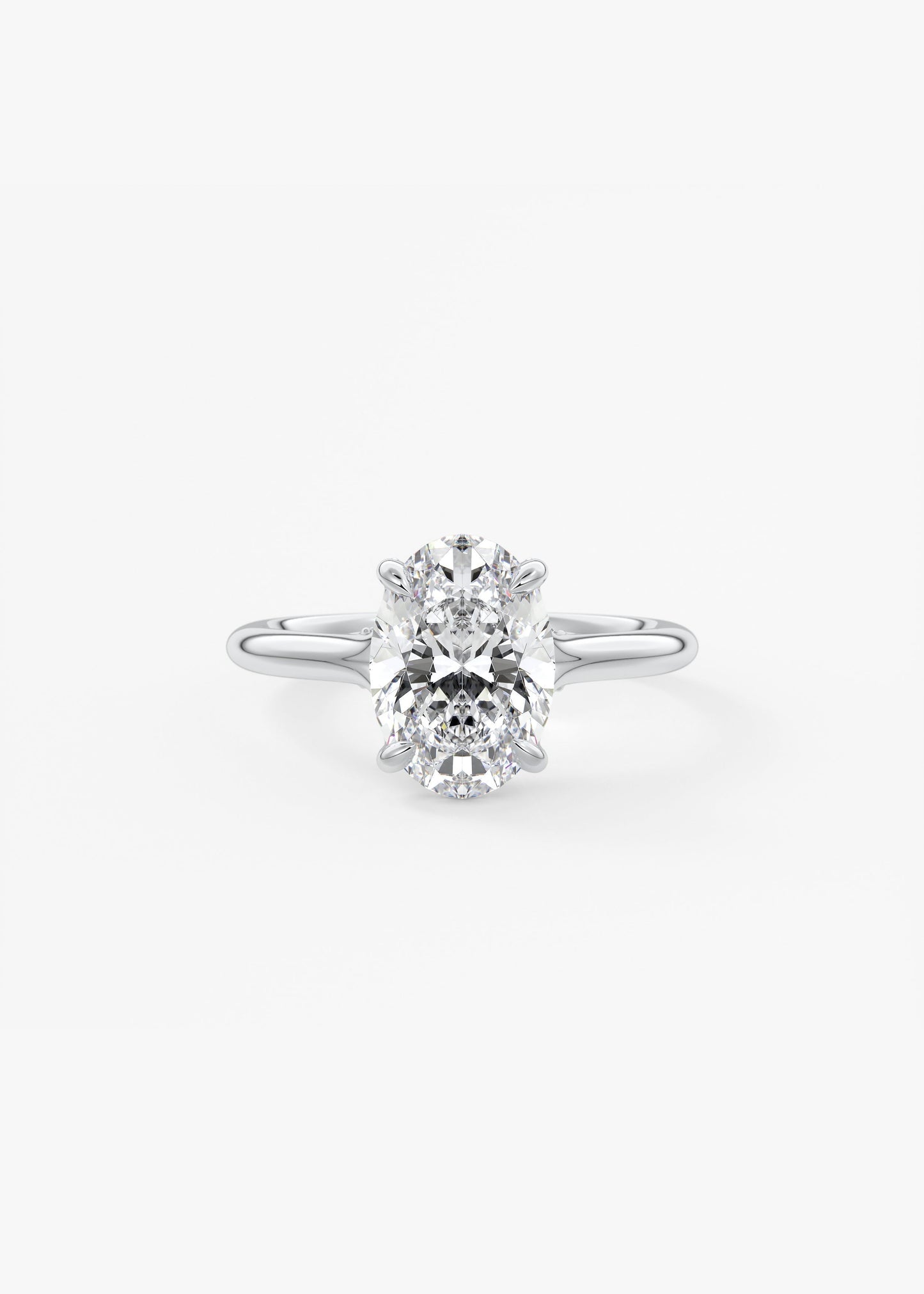 Oval Hidden Halo Lab Grown Diamond Engagement Ring